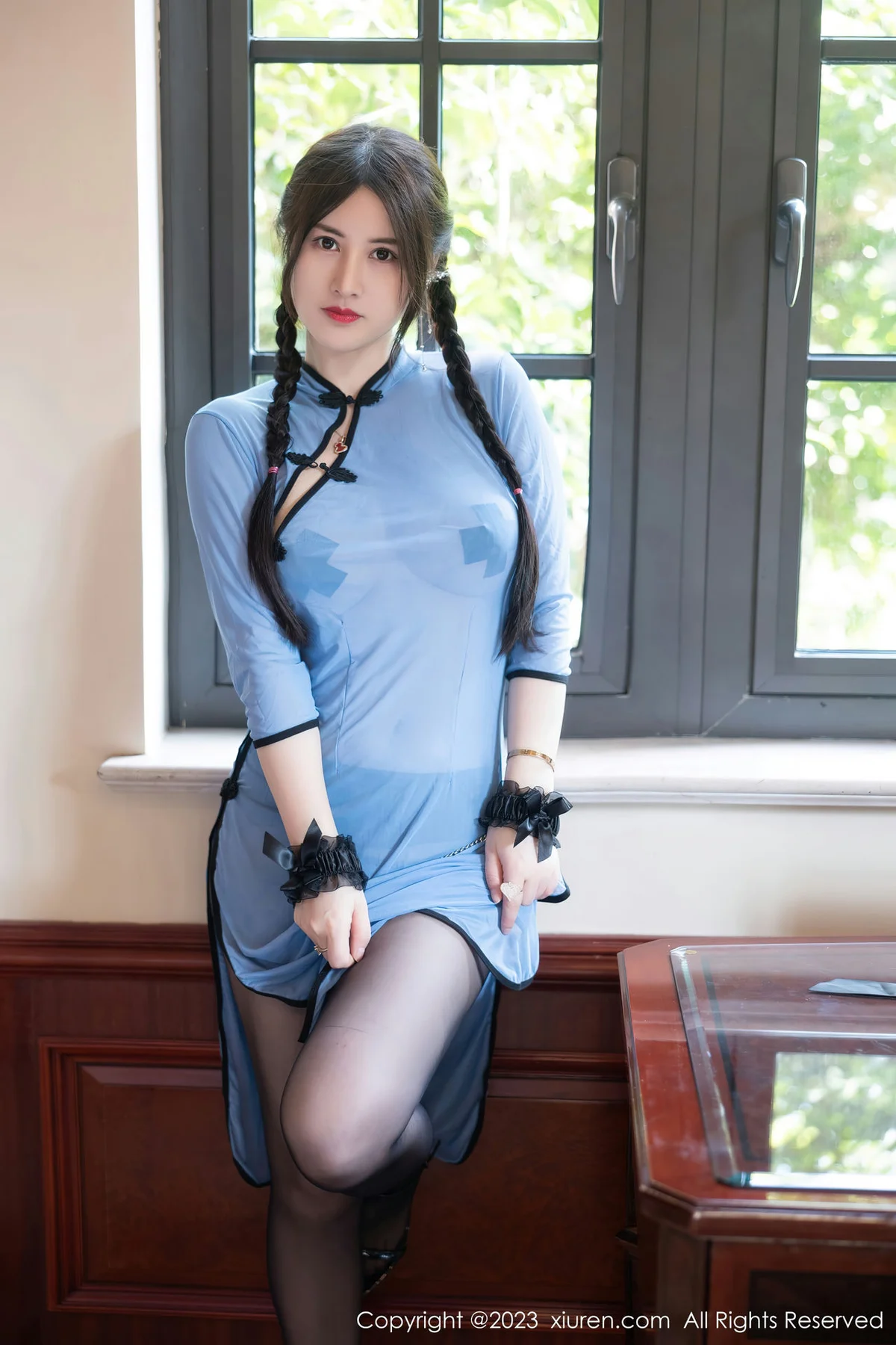 XiuRen 秀人 No.7357 诗诗kiki 轻透旗袍性感写真22 - 6