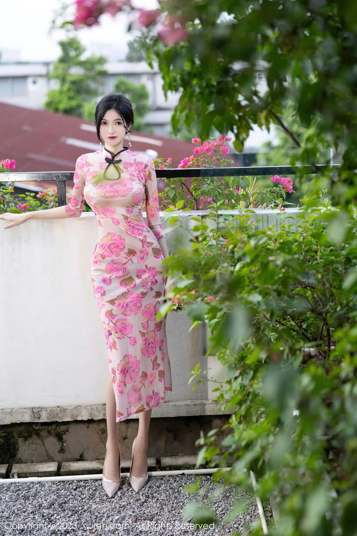 XiuRen 秀人 No.7388  程程程- 粉色旗袍安吉旅拍1 - 5