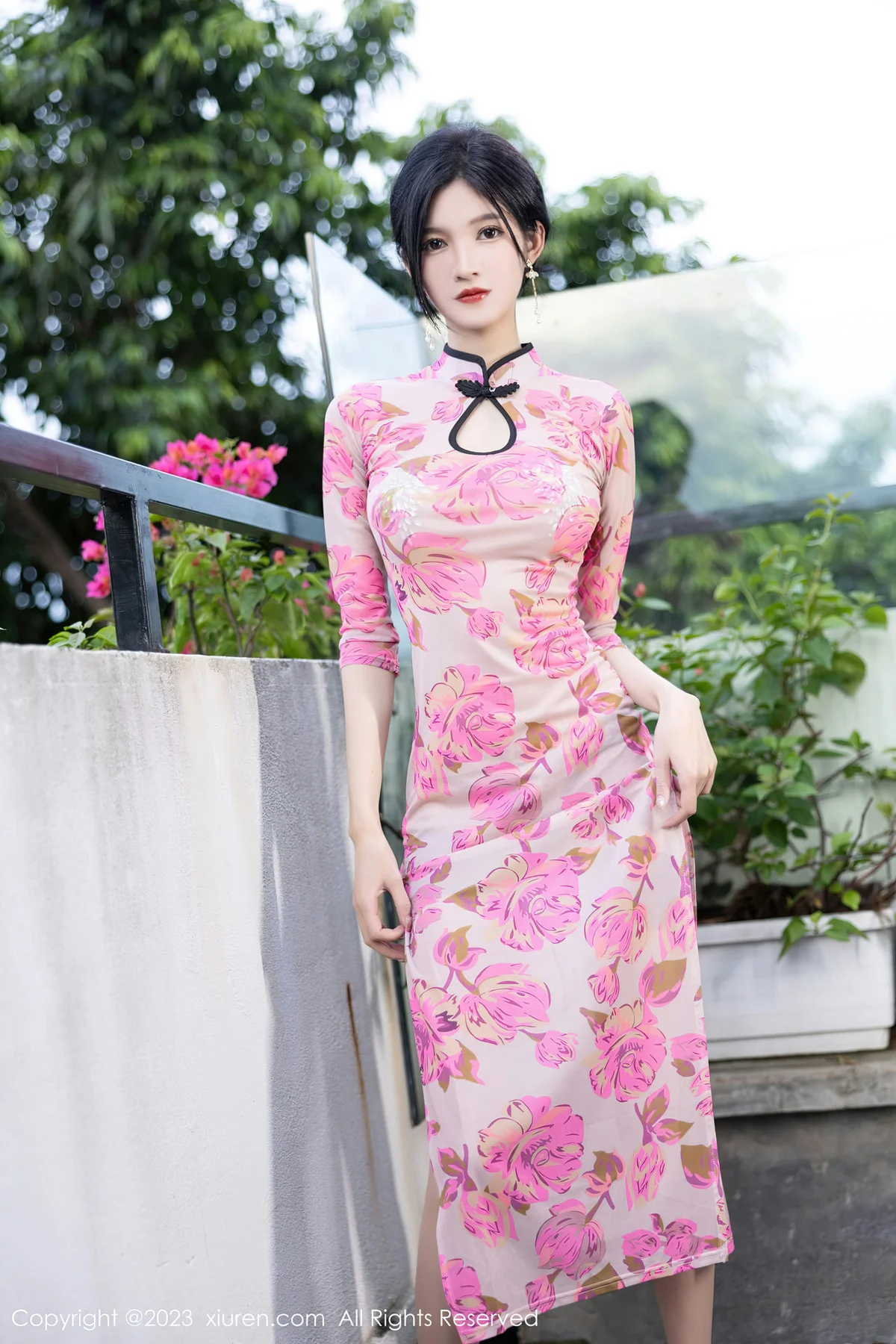 XiuRen 秀人 No.7388  程程程- 粉色旗袍安吉旅拍1 - 10