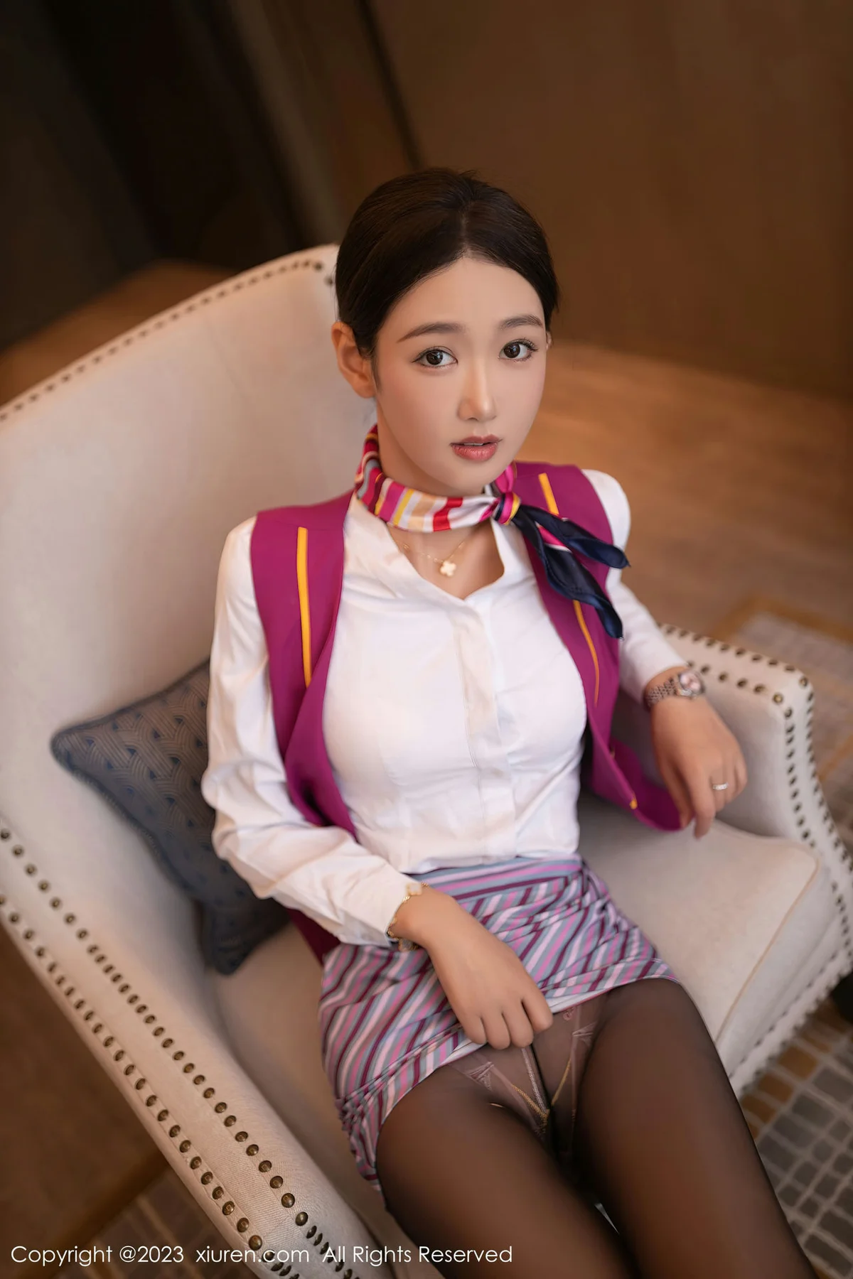 XiuRen 秀人 No.7405  唐安琪 空姐制服诱惑珠三角旅拍111 - 5