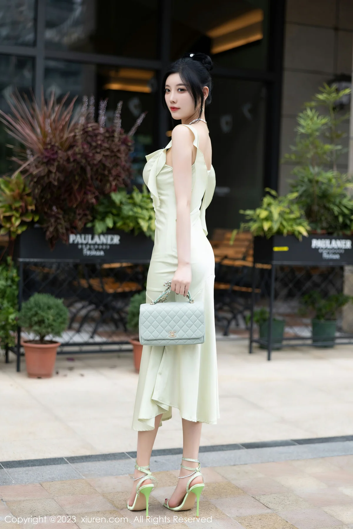 XiuRen 秀人 No.7410  杨晨晨Yome 薄纱情趣旗袍浙江安吉旅拍 - 4