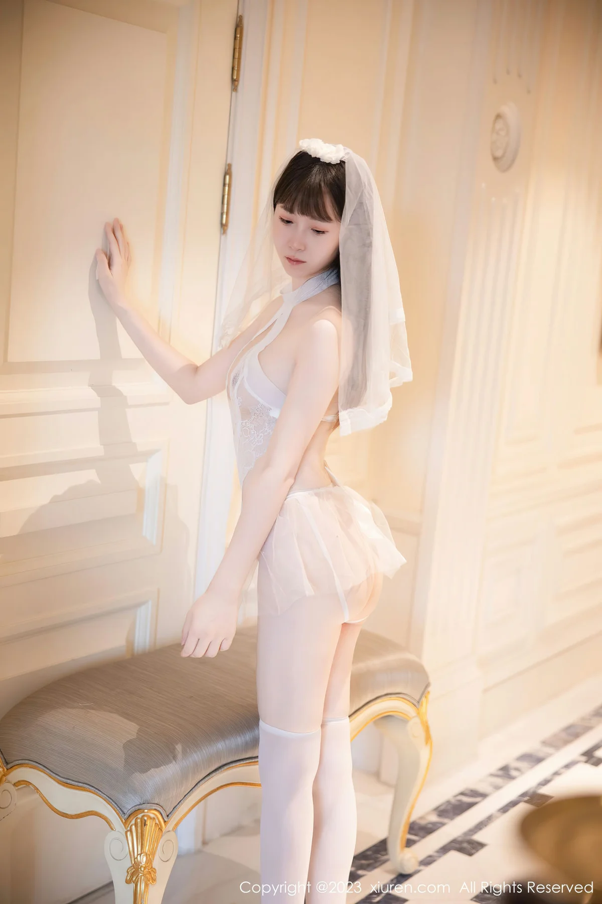 XiuRen 秀人 No.7421  林悠悠 情趣婚纱服饰性感写真22 - 4