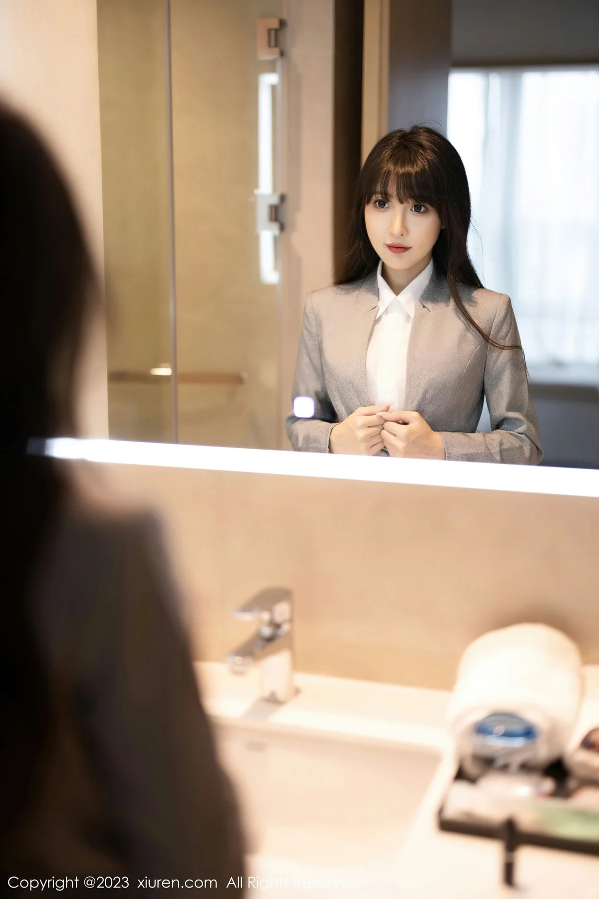 XiuRen 秀人 No.7422  林星阑 灰色OL安吉旅拍22 - 4