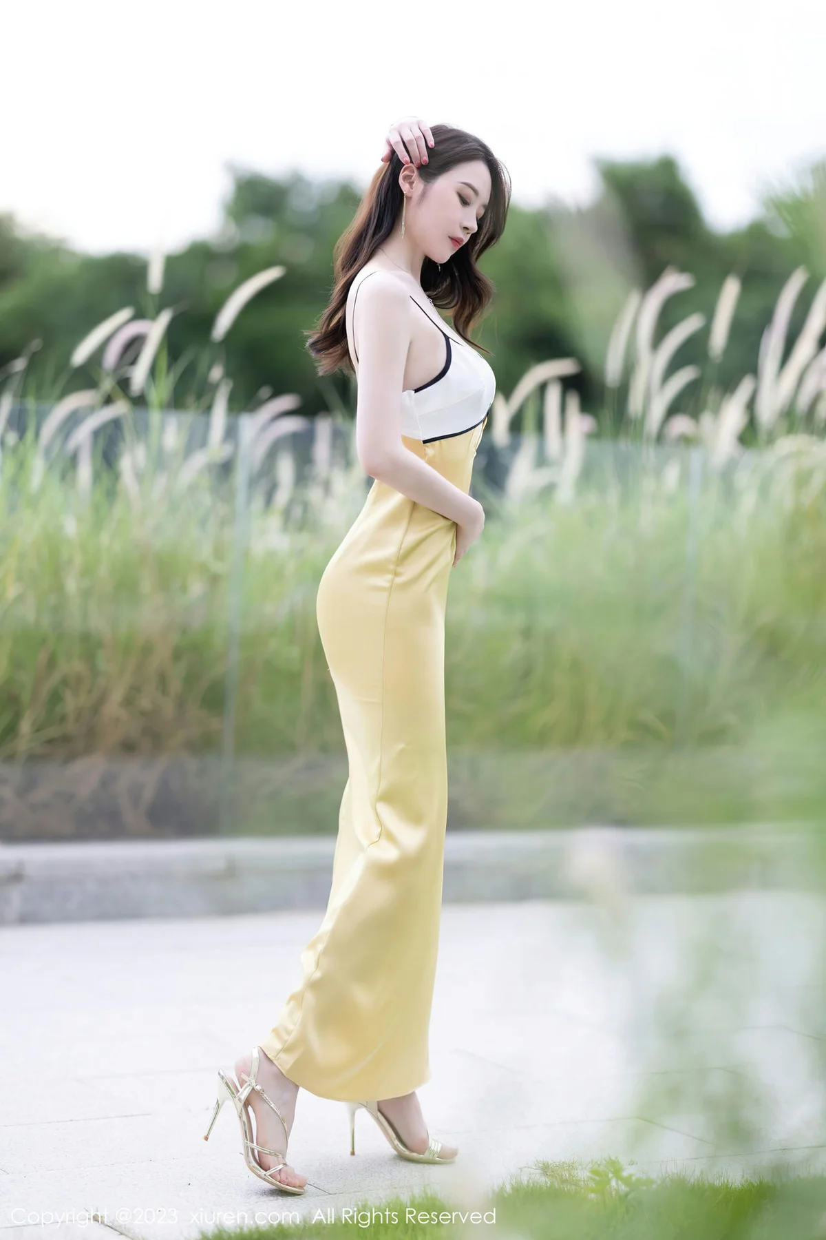 XiuRen 秀人 No.7444  梦心玥 轻透薄纱内衣安吉旅拍 - 1