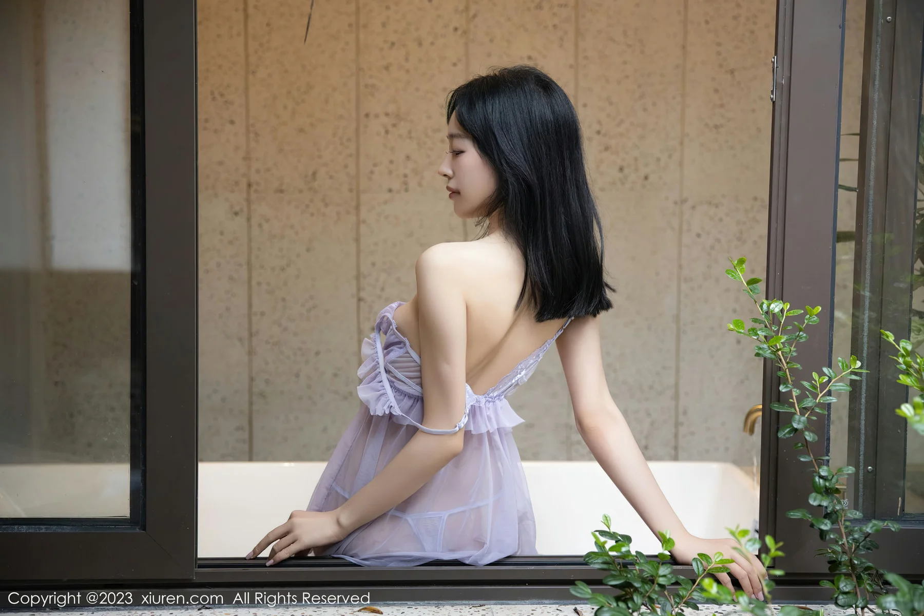 XiuRen 秀人 No.7451  糖豆sisi 薄纱睡裙性感写真 - 5