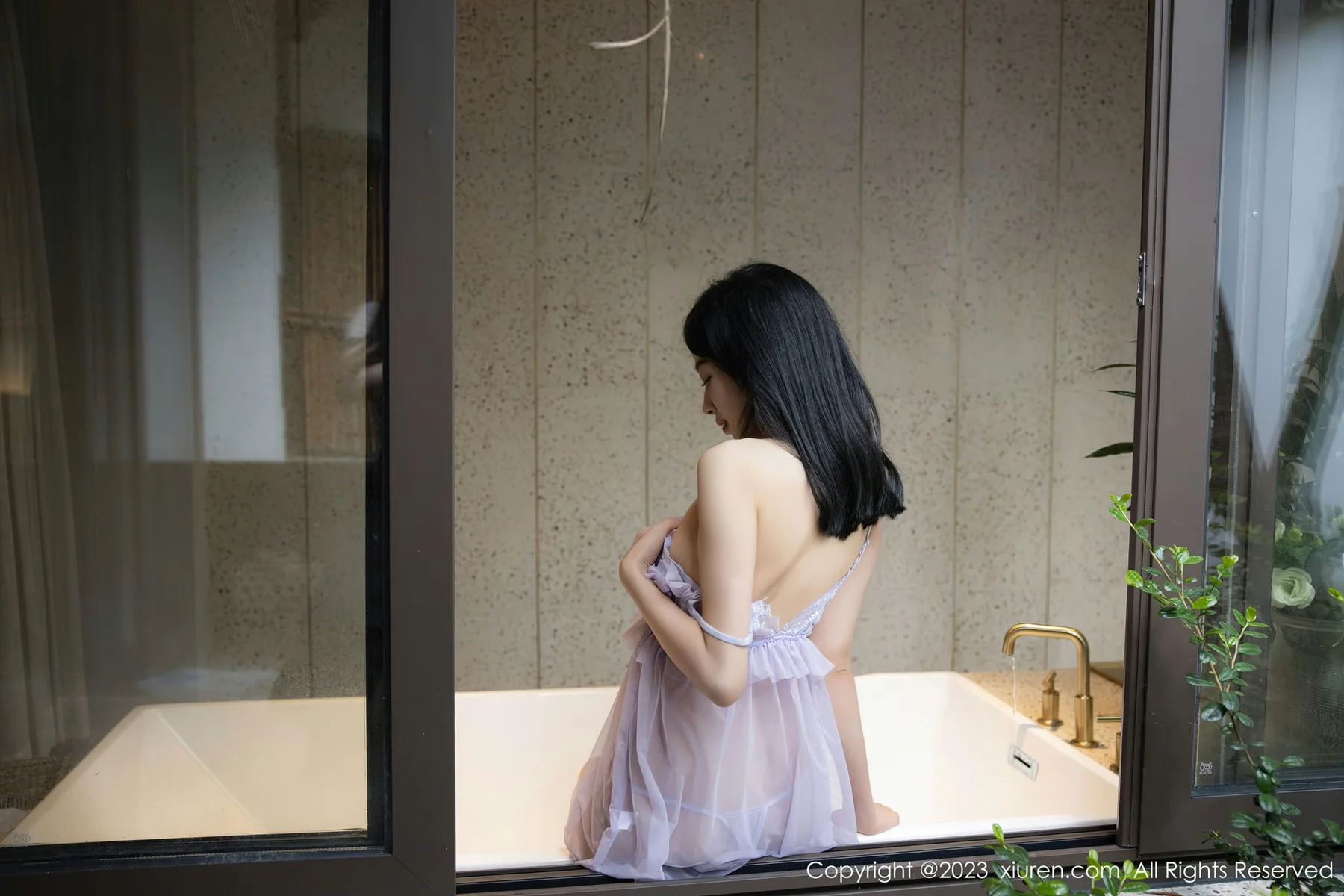 XiuRen 秀人 No.7451  糖豆sisi 薄纱睡裙性感写真 - 8