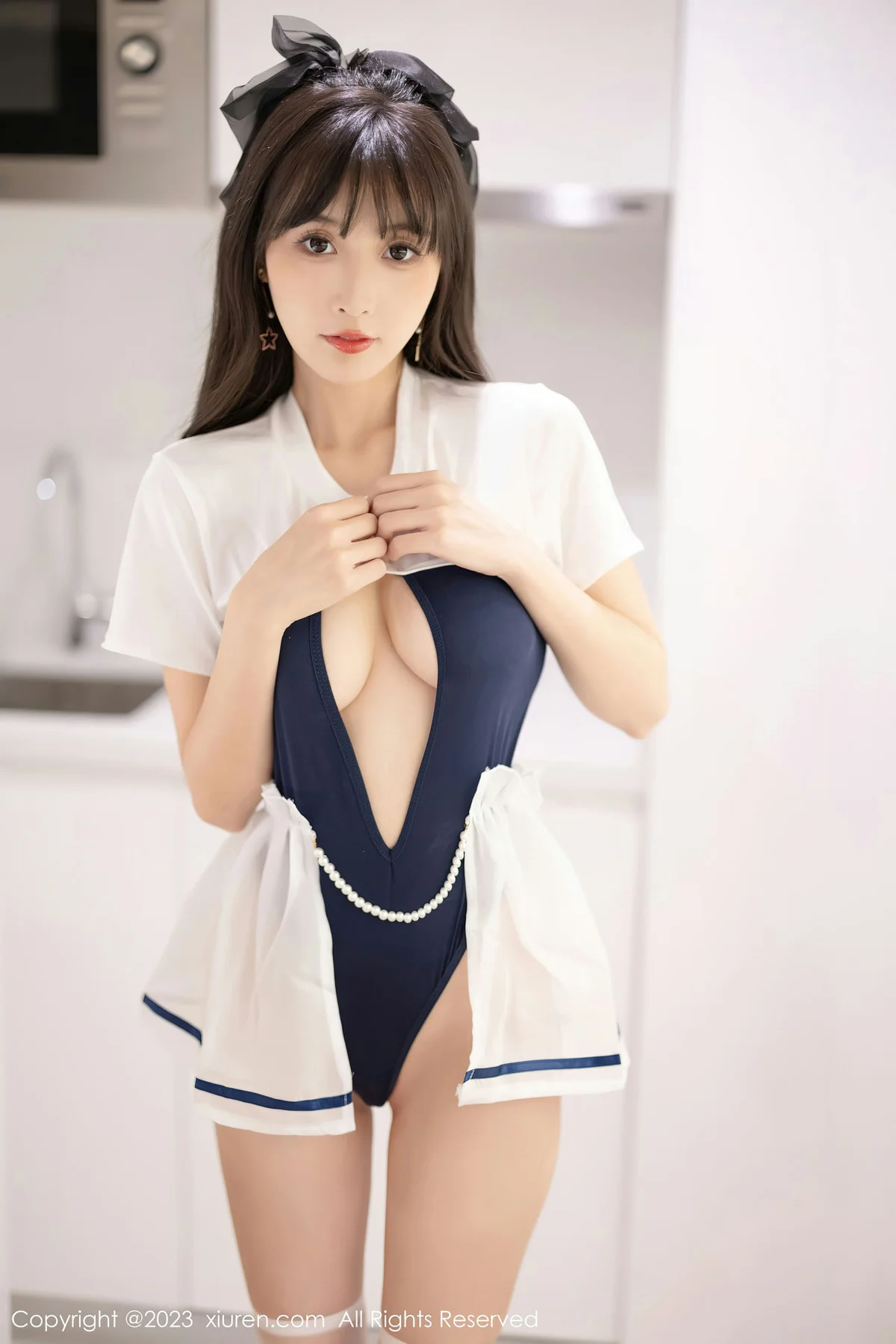 XiuRen 秀人 No.7468  林星阑 白色连衣短裙安吉旅拍 - 6