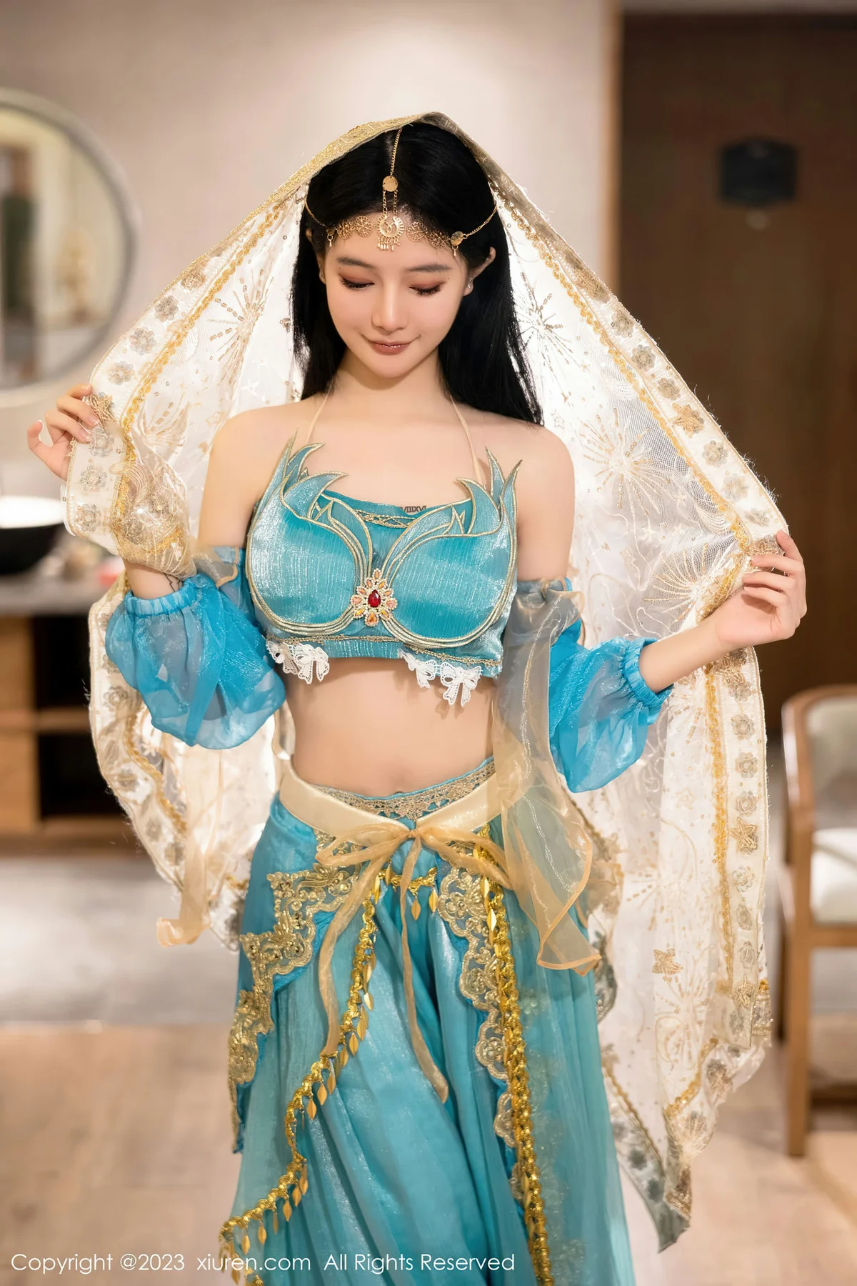 XiuRen 秀人 No.7469  幼幼 蓝色西域舞娘性感写真22 - 1