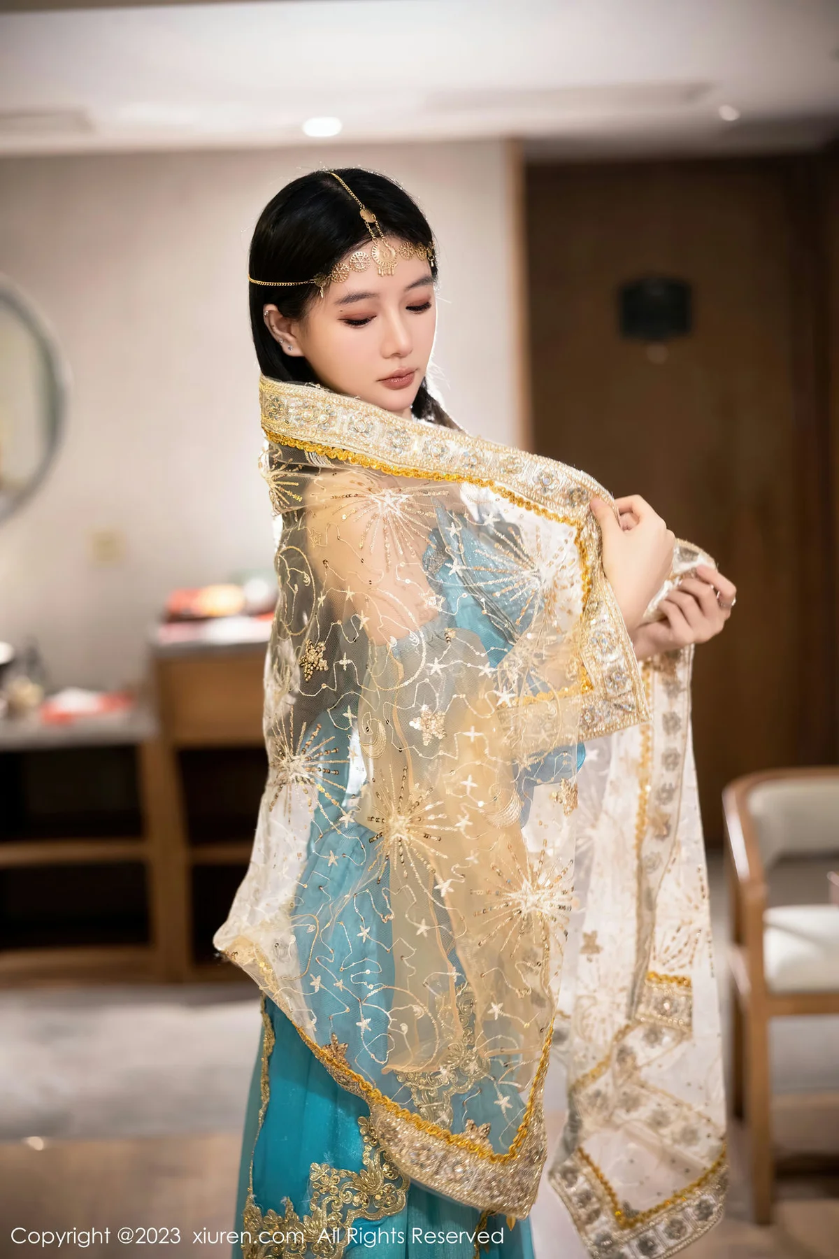 XiuRen 秀人 No.7469  幼幼 蓝色西域舞娘性感写真22 - 2