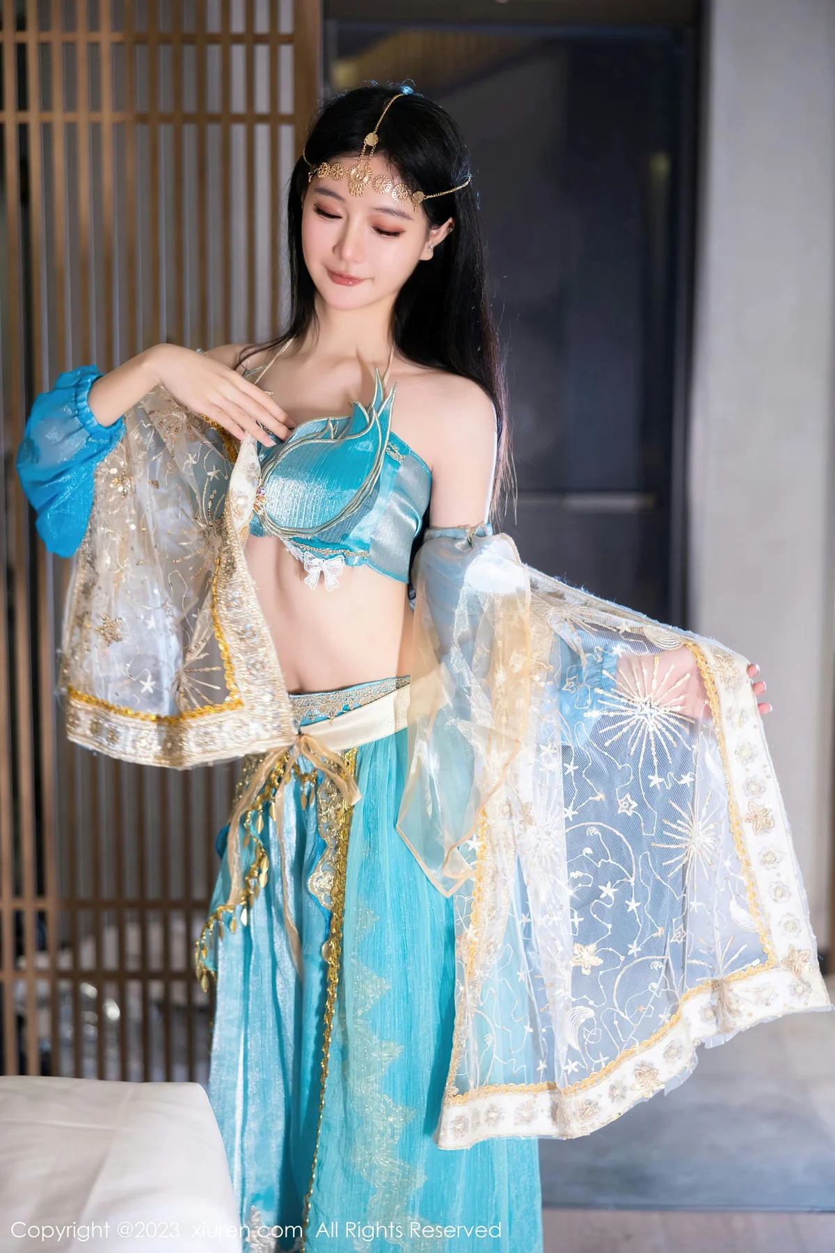 XiuRen 秀人 No.7469  幼幼 蓝色西域舞娘性感写真22 - 9