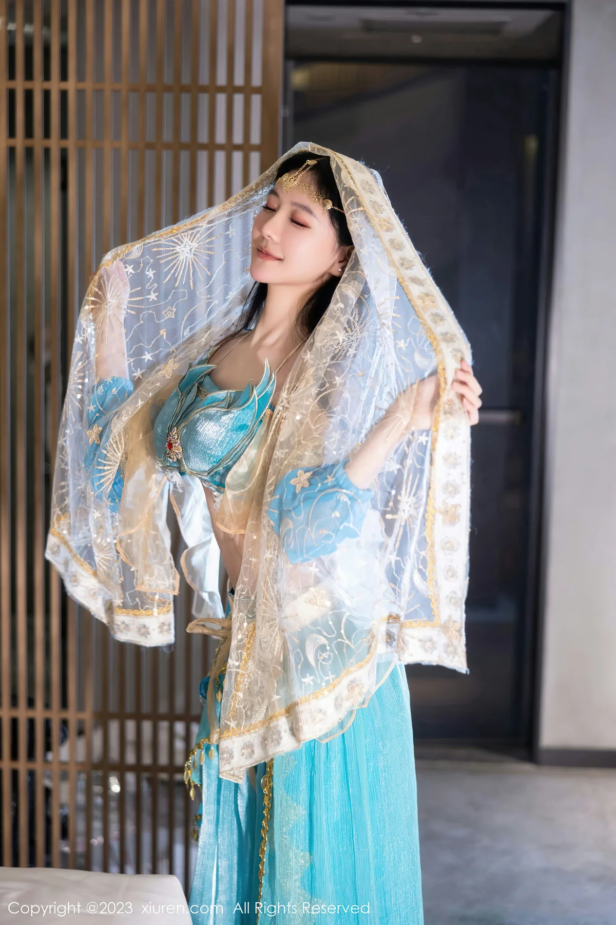 XiuRen 秀人 No.7469  幼幼 蓝色西域舞娘性感写真22 - 1