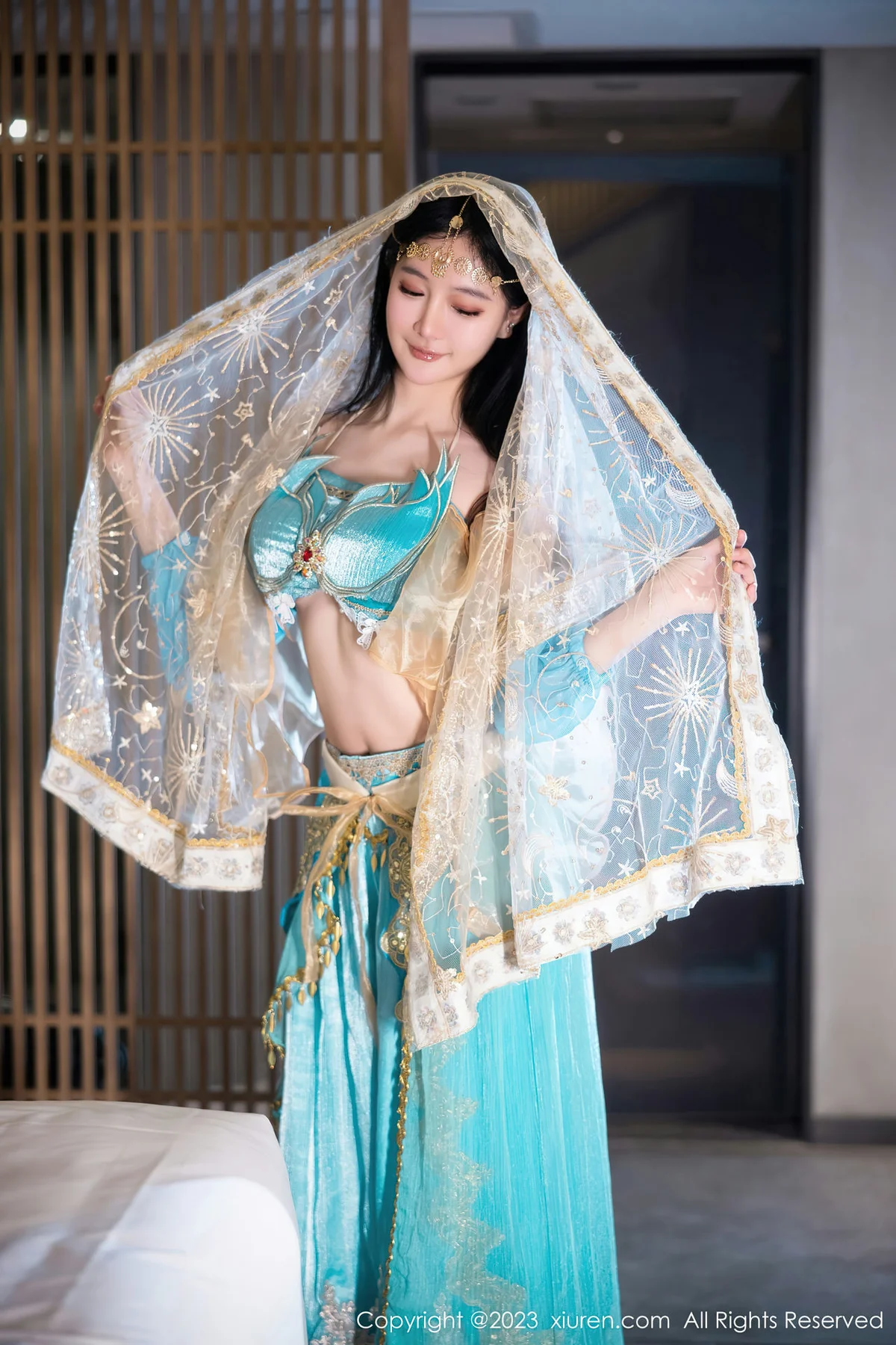 XiuRen 秀人 No.7469  幼幼 蓝色西域舞娘性感写真22 - 2