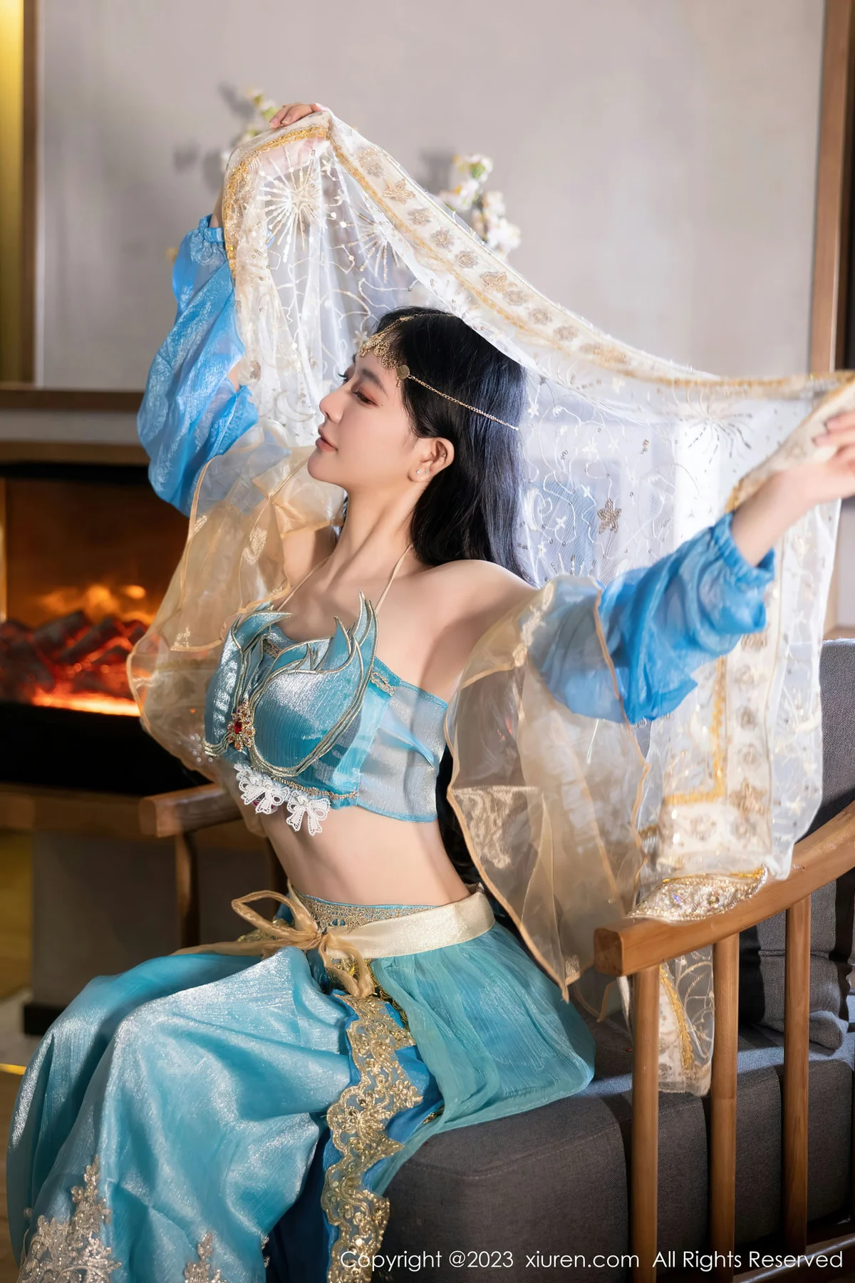 XiuRen 秀人 No.7469  幼幼 蓝色西域舞娘性感写真22 - 7
