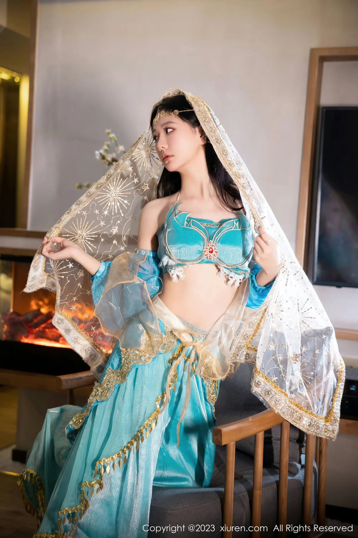 XiuRen 秀人 No.7469  幼幼 蓝色西域舞娘性感写真22 - 9