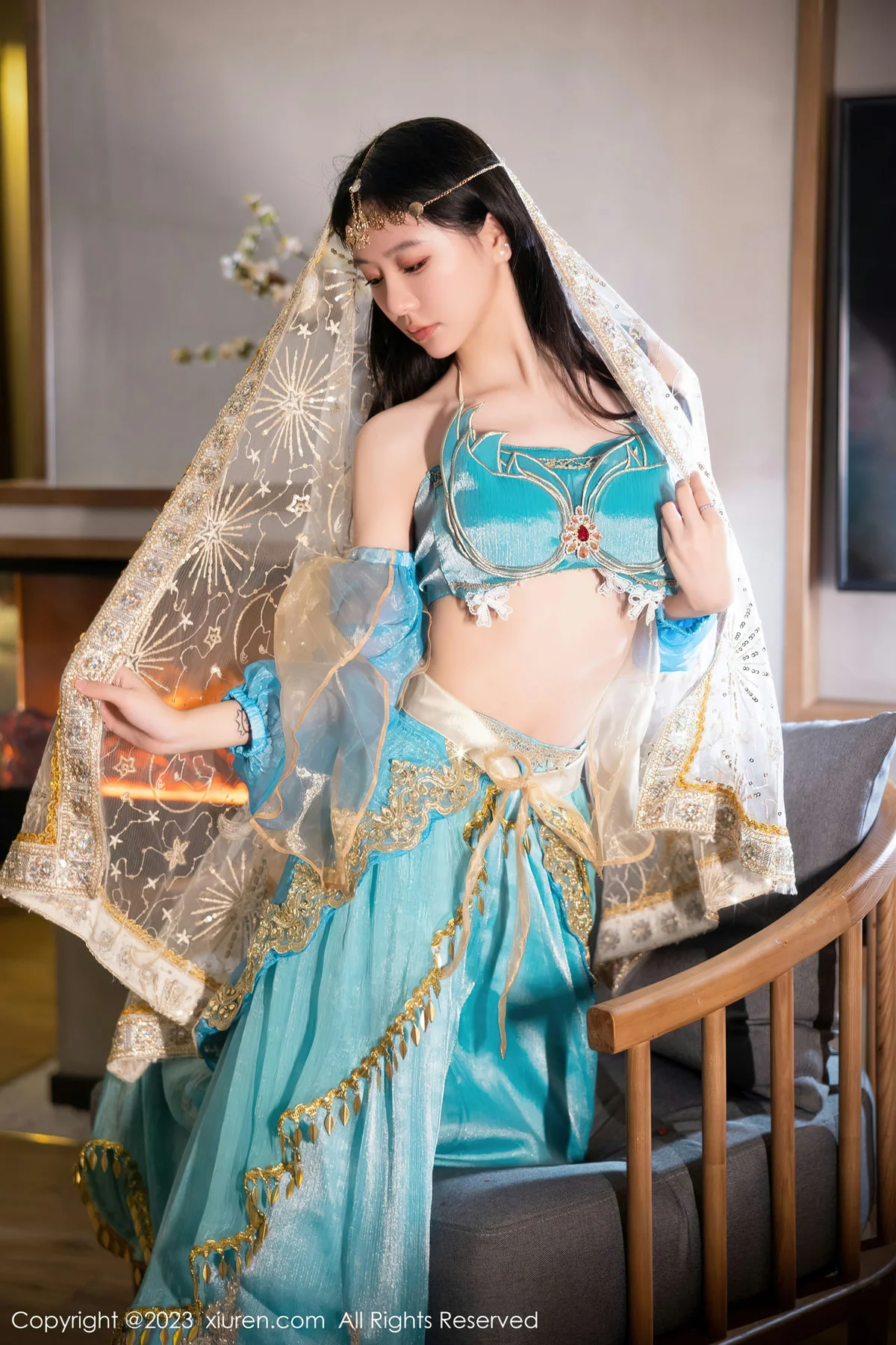 XiuRen 秀人 No.7469  幼幼 蓝色西域舞娘性感写真22 - 10