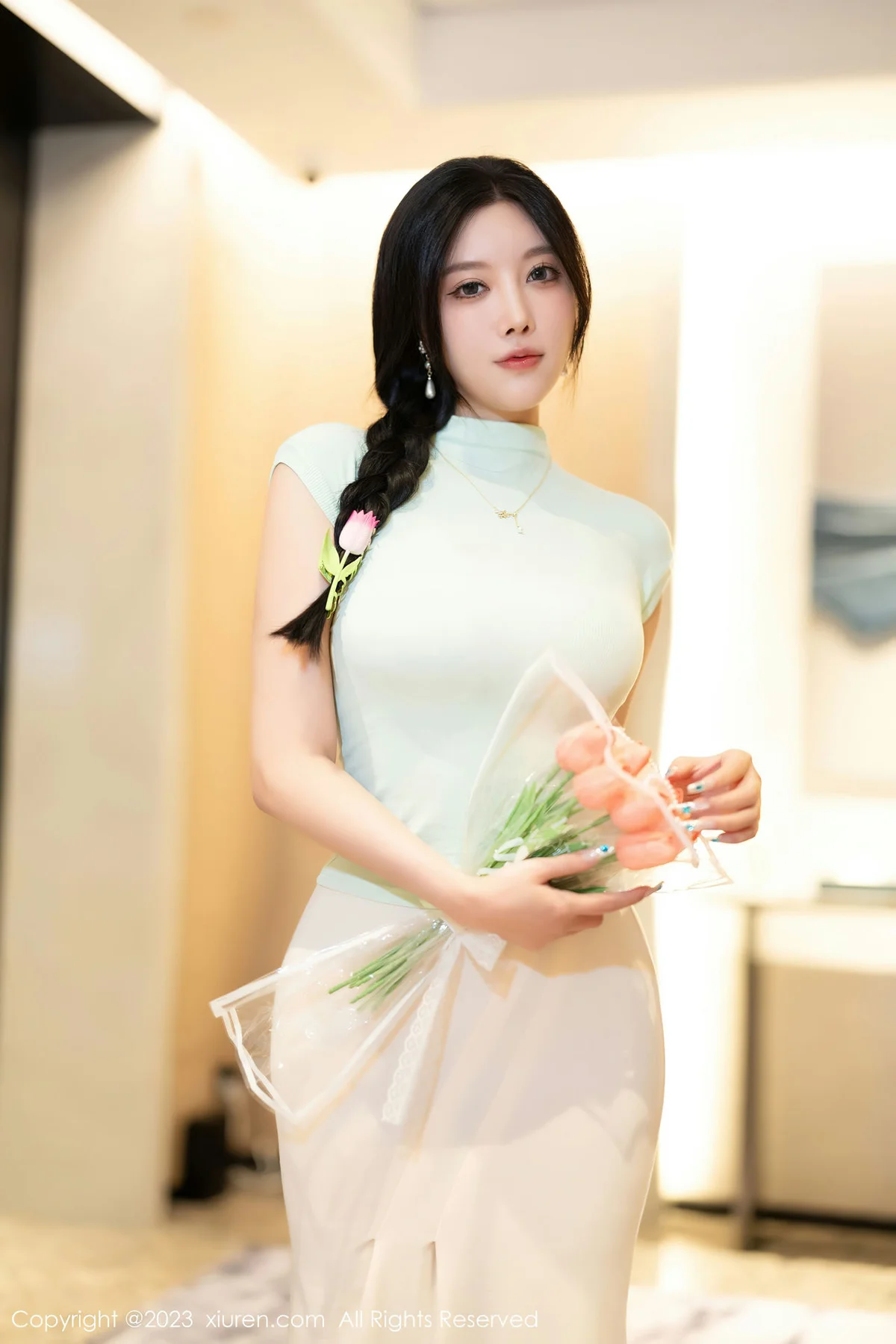 XiuRen 秀人 No.7481  杨晨晨Yome 白色蕾丝内衣性感写真22 - 1