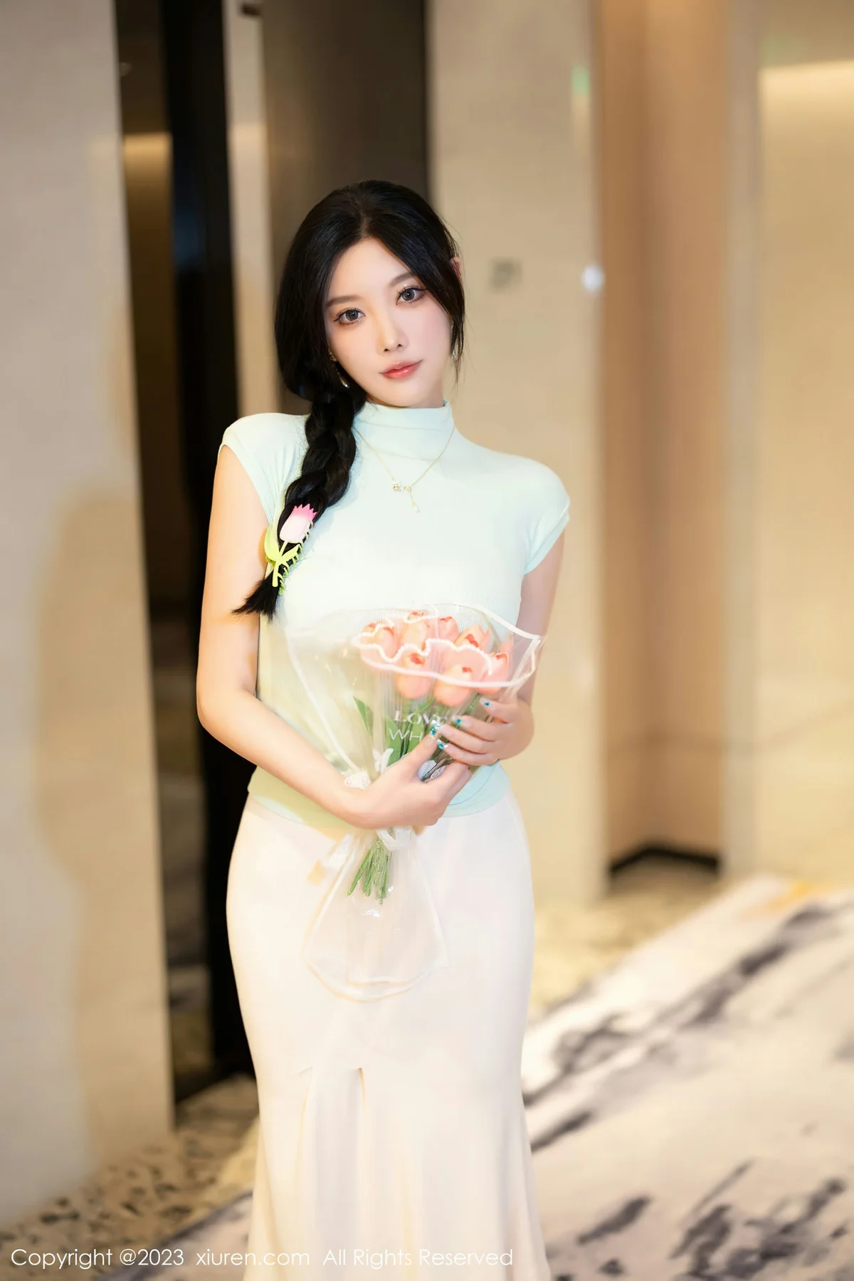 XiuRen 秀人 No.7481  杨晨晨Yome 白色蕾丝内衣性感写真22 - 7