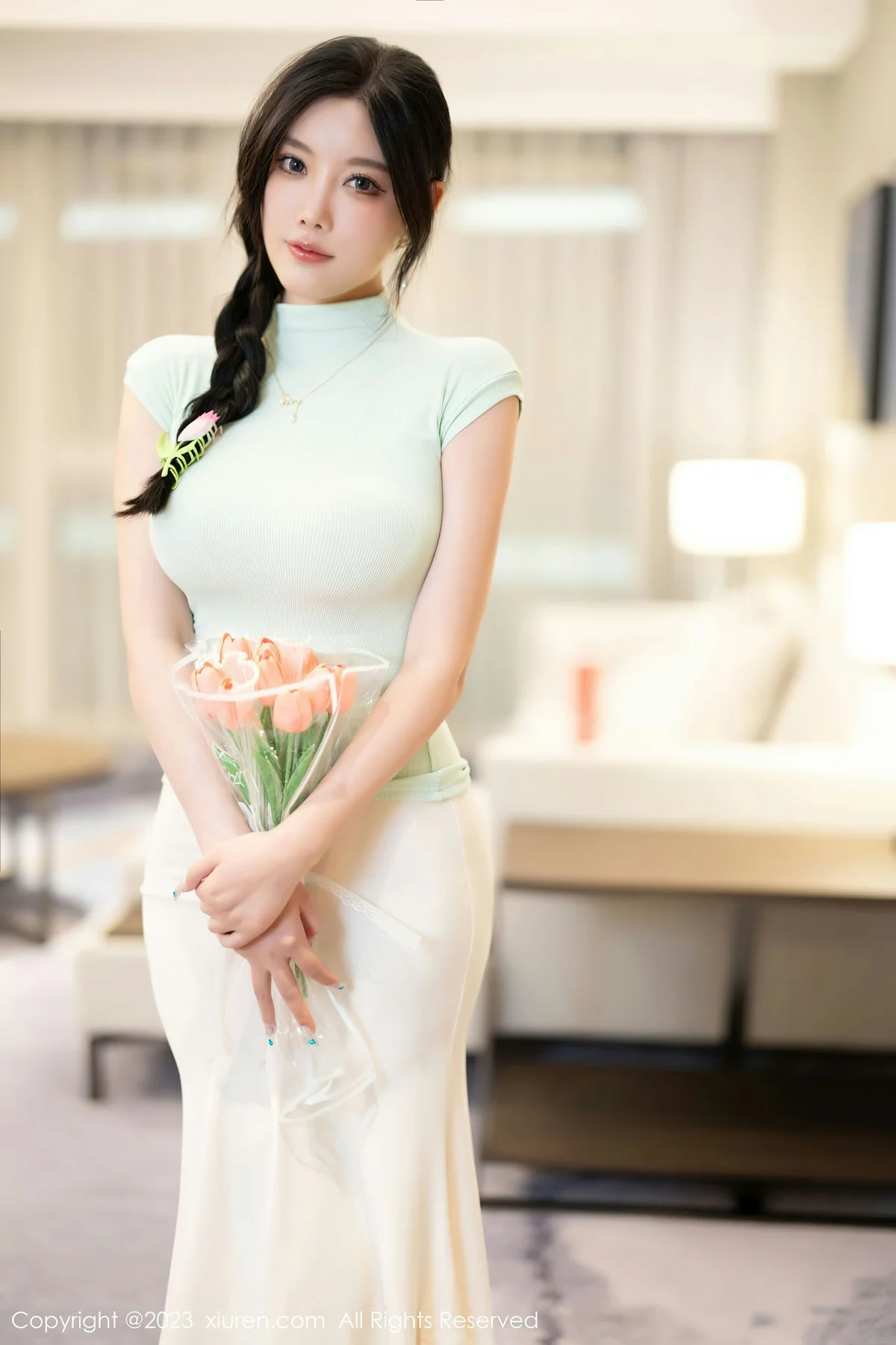 XiuRen 秀人 No.7481  杨晨晨Yome 白色蕾丝内衣性感写真22 - 2