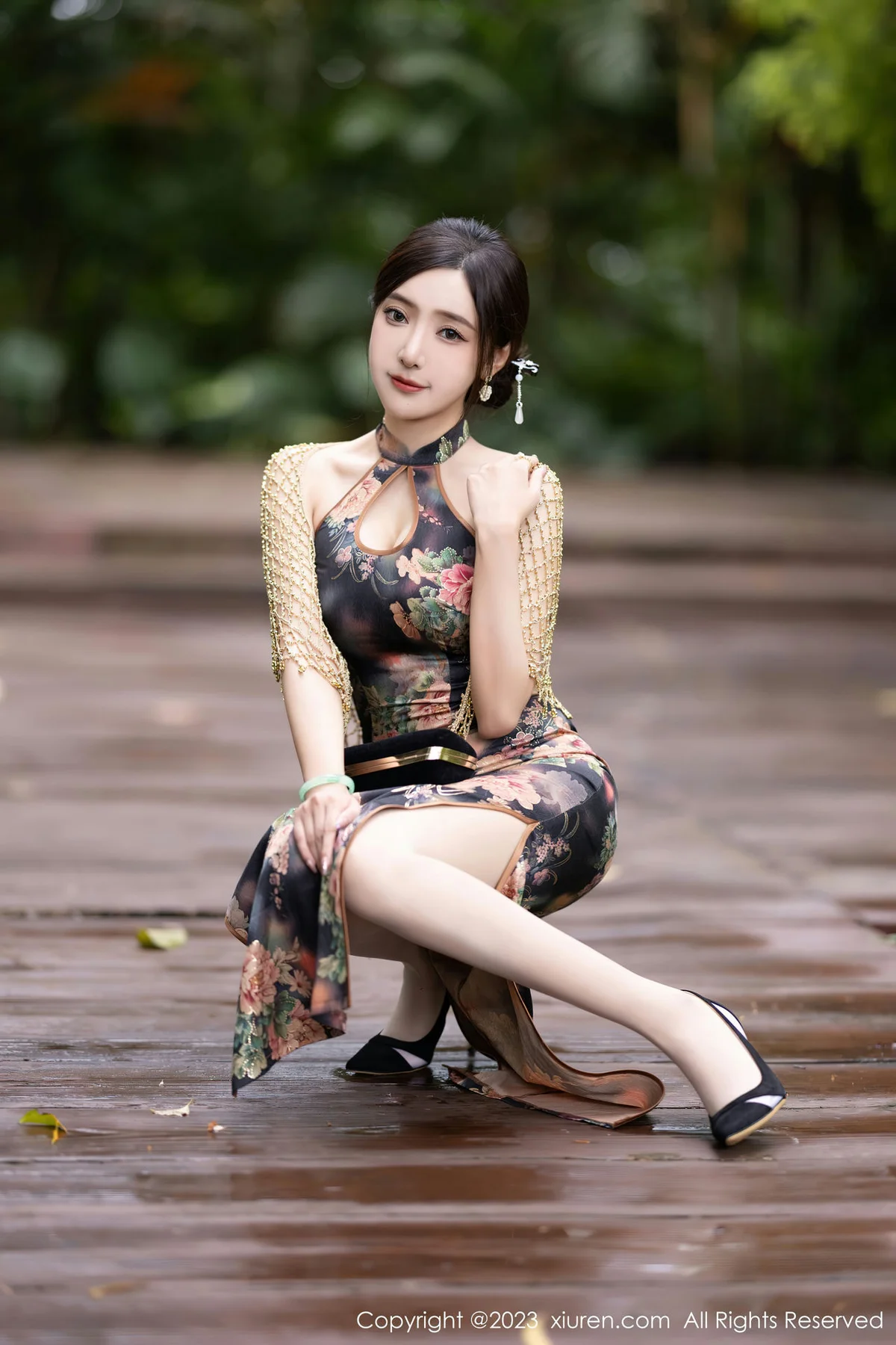 XiuRen 秀人 No.7495  王馨瑶yanni 花纹旗袍安吉旅拍2 - 1