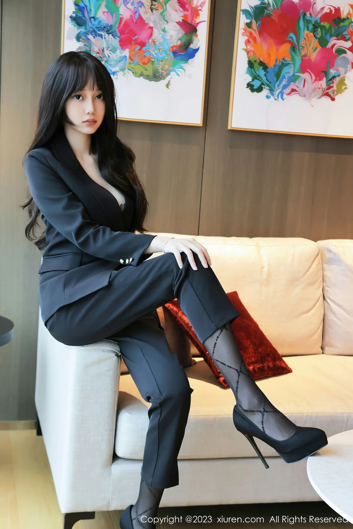 XiuRen 秀人 No.7502  玥儿玥er 深蓝色Ol济州岛旅拍3 - 4