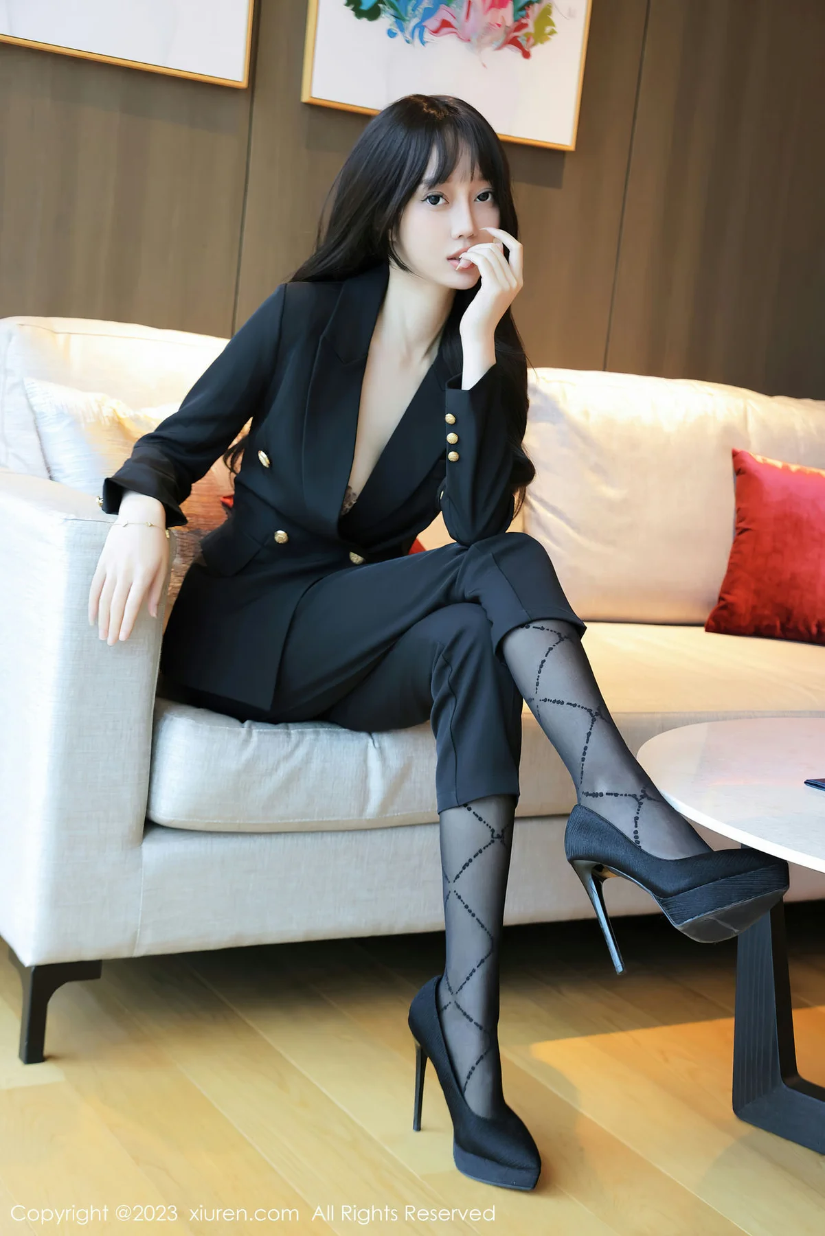 XiuRen 秀人 No.7502  玥儿玥er 深蓝色Ol济州岛旅拍3 - 1