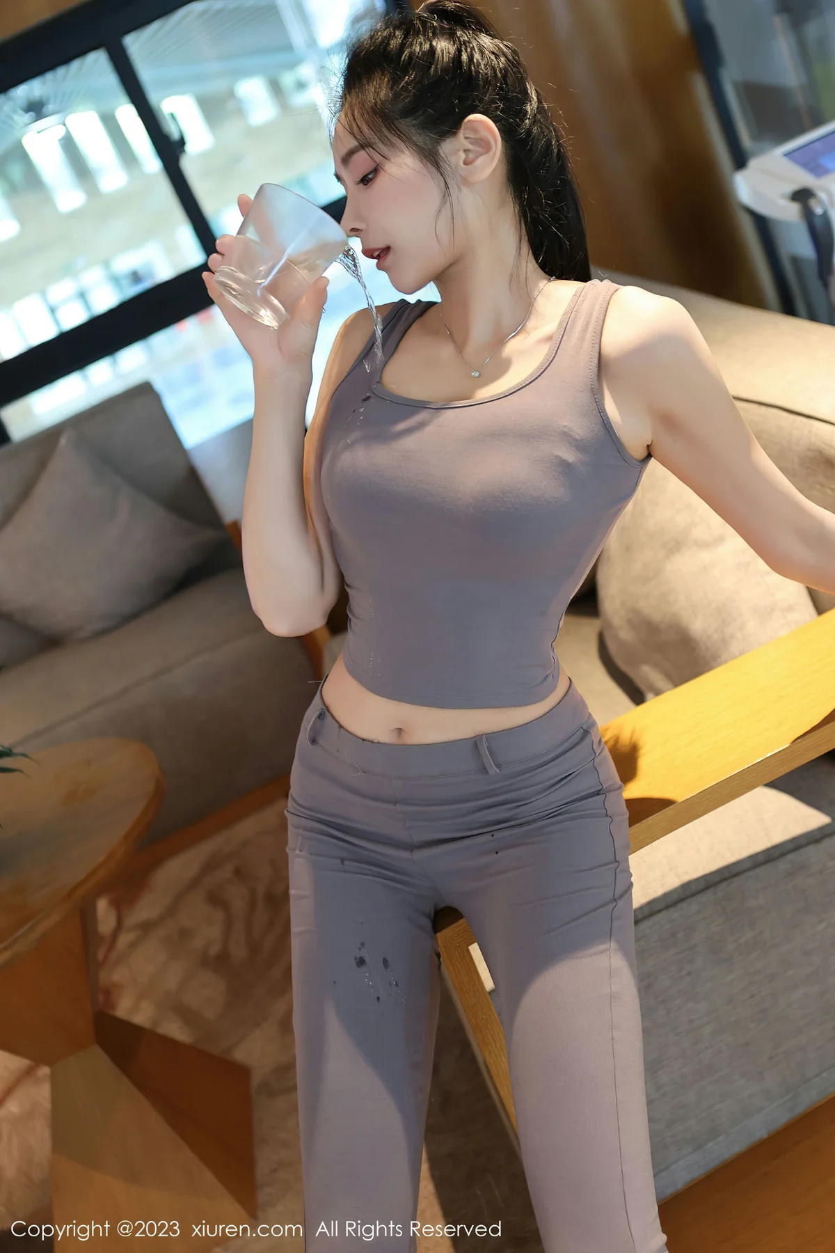 XiuRen 秀人 No.7512  草莓mm 灰色运动服饰性感写真33 - 2