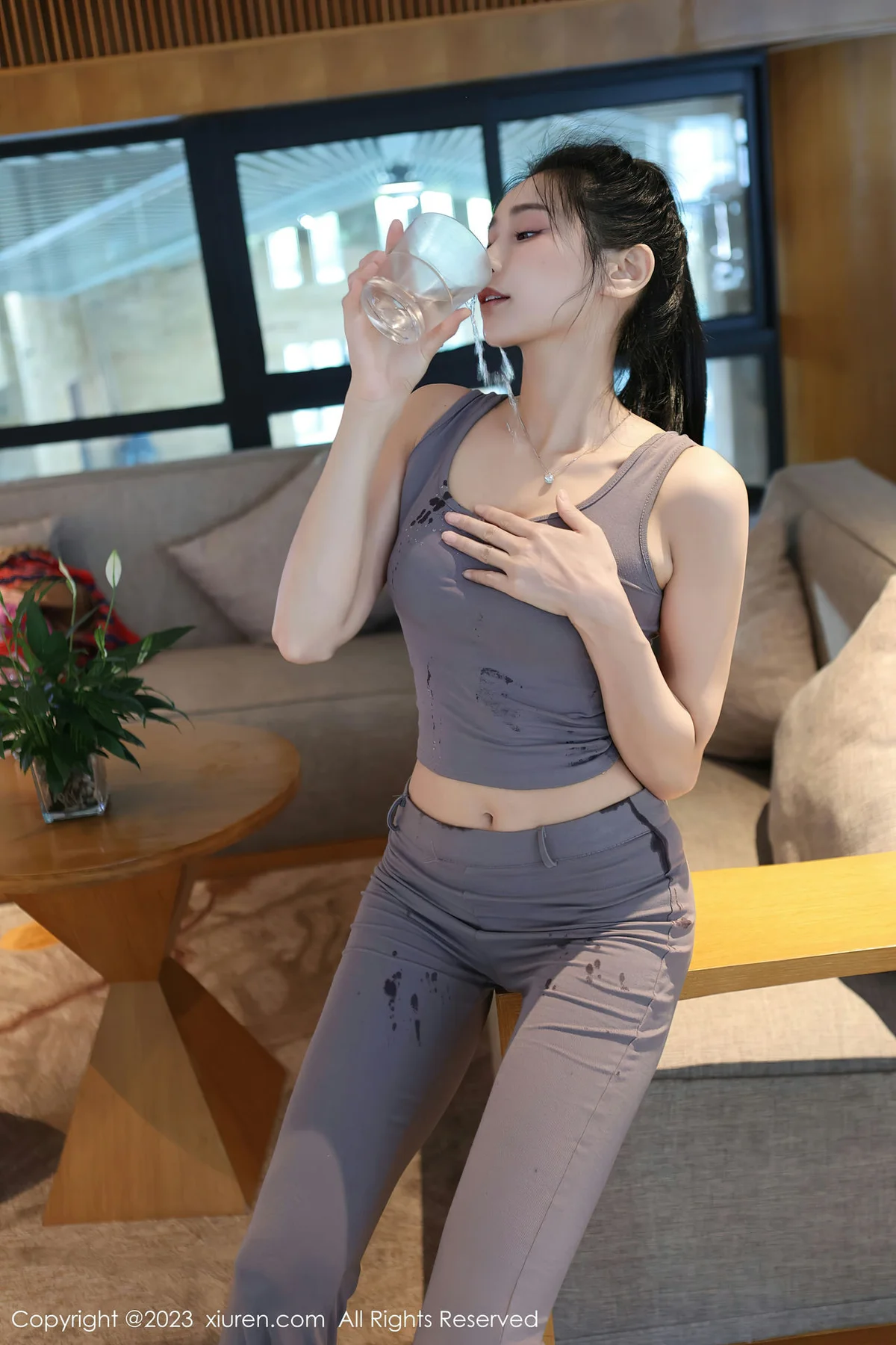 XiuRen 秀人 No.7512  草莓mm 灰色运动服饰性感写真33 - 3