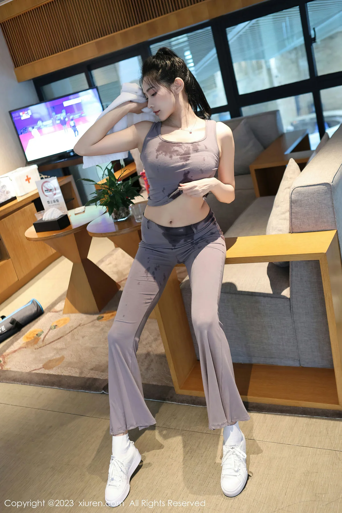 XiuRen 秀人 No.7512  草莓mm 灰色运动服饰性感写真33 - 6