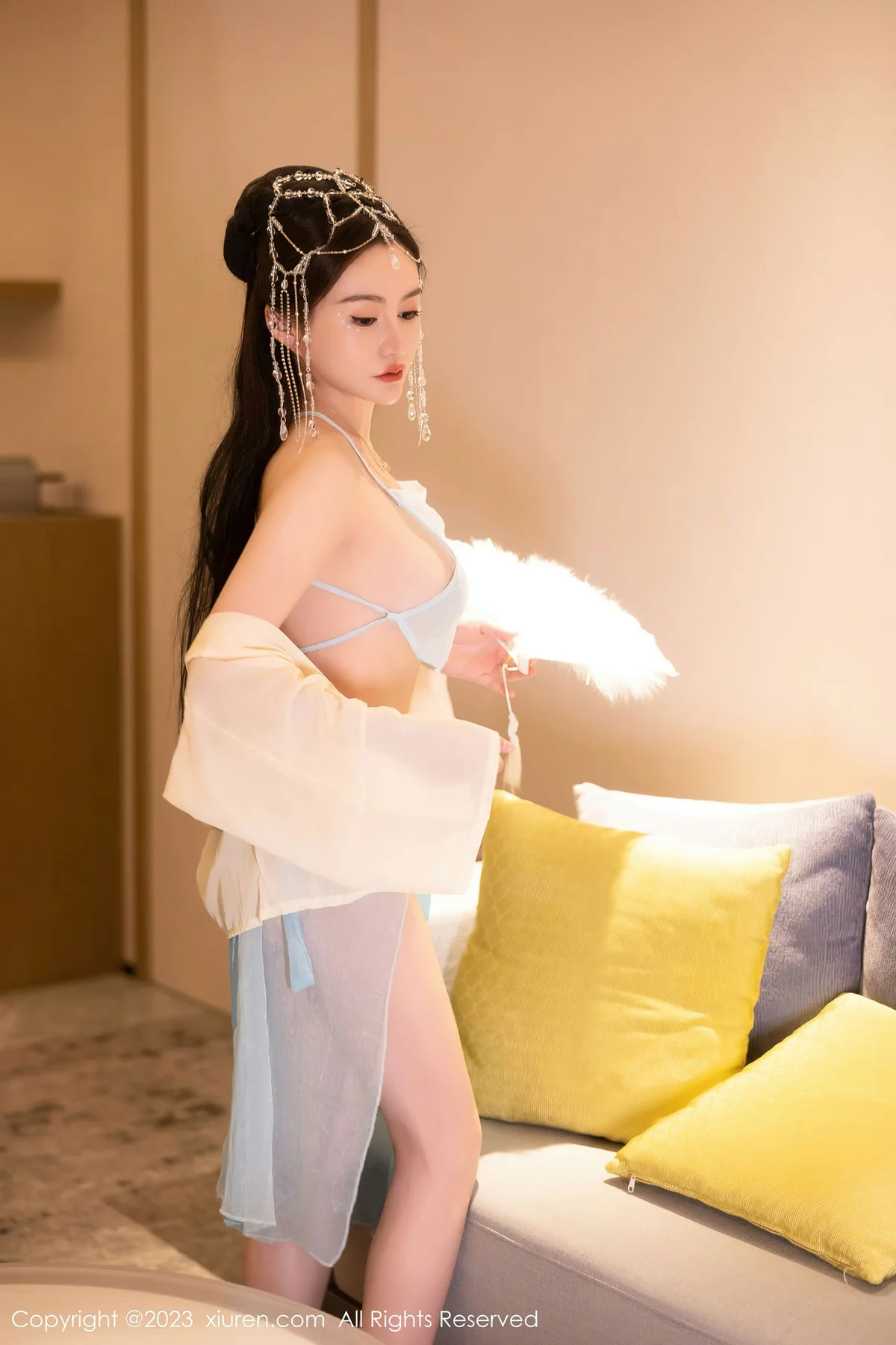 XiuRen 秀人 No.7514  唐宁宁 浅色古装性感写真22 - 4