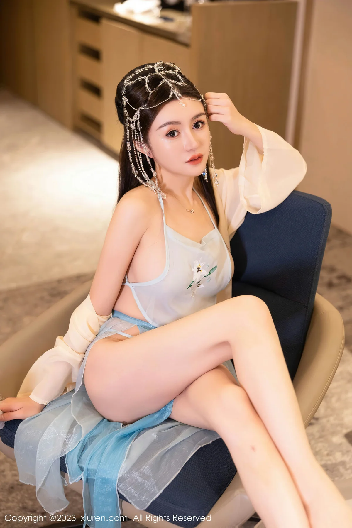 XiuRen 秀人 No.7514  唐宁宁 浅色古装性感写真22 - 10