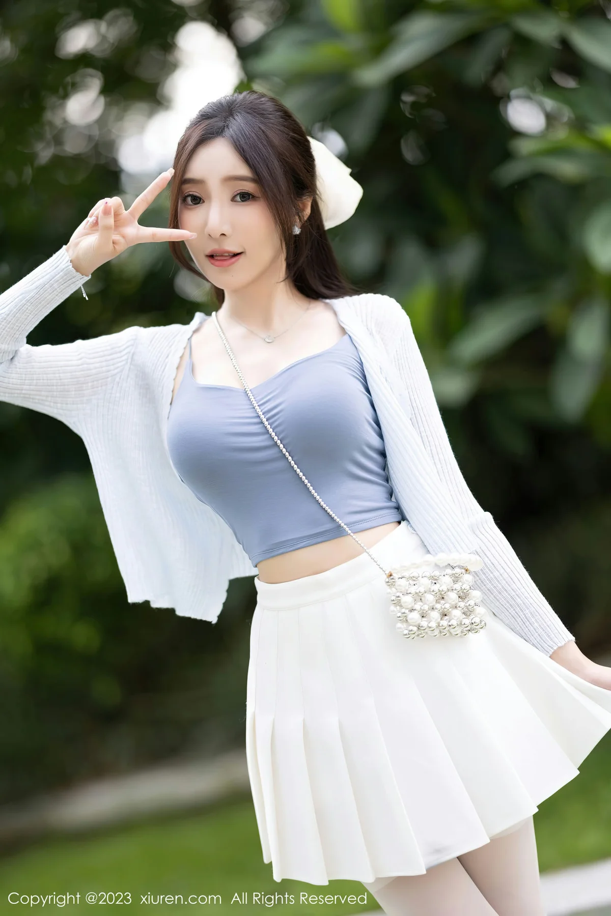 XiuRen 秀人 No.7515  王馨瑶yanni 诱人白色丝袜安吉旅拍11 - 9