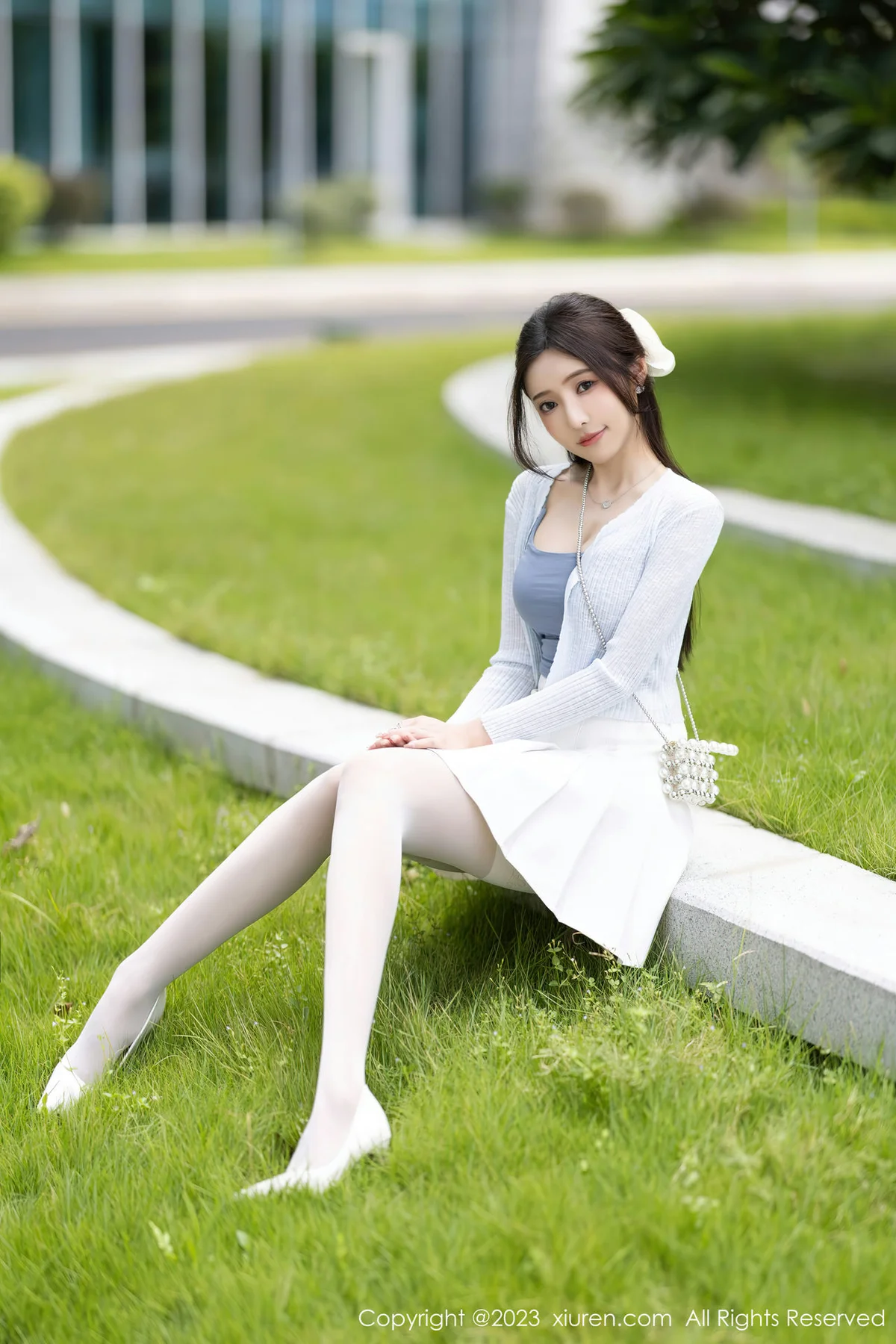 XiuRen 秀人 No.7515  王馨瑶yanni 诱人白色丝袜安吉旅拍11 - 3