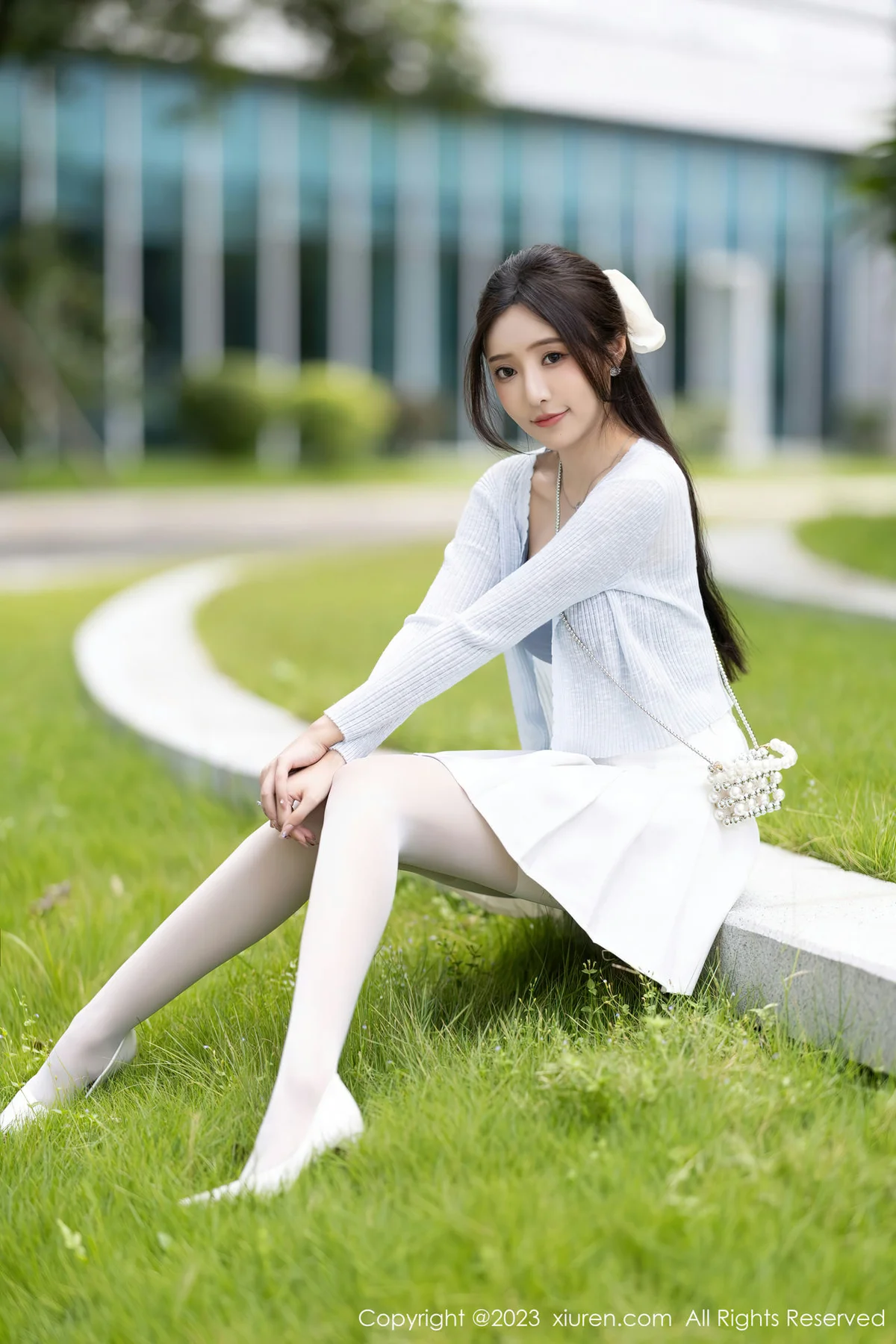 XiuRen 秀人 No.7515  王馨瑶yanni 诱人白色丝袜安吉旅拍11 - 4