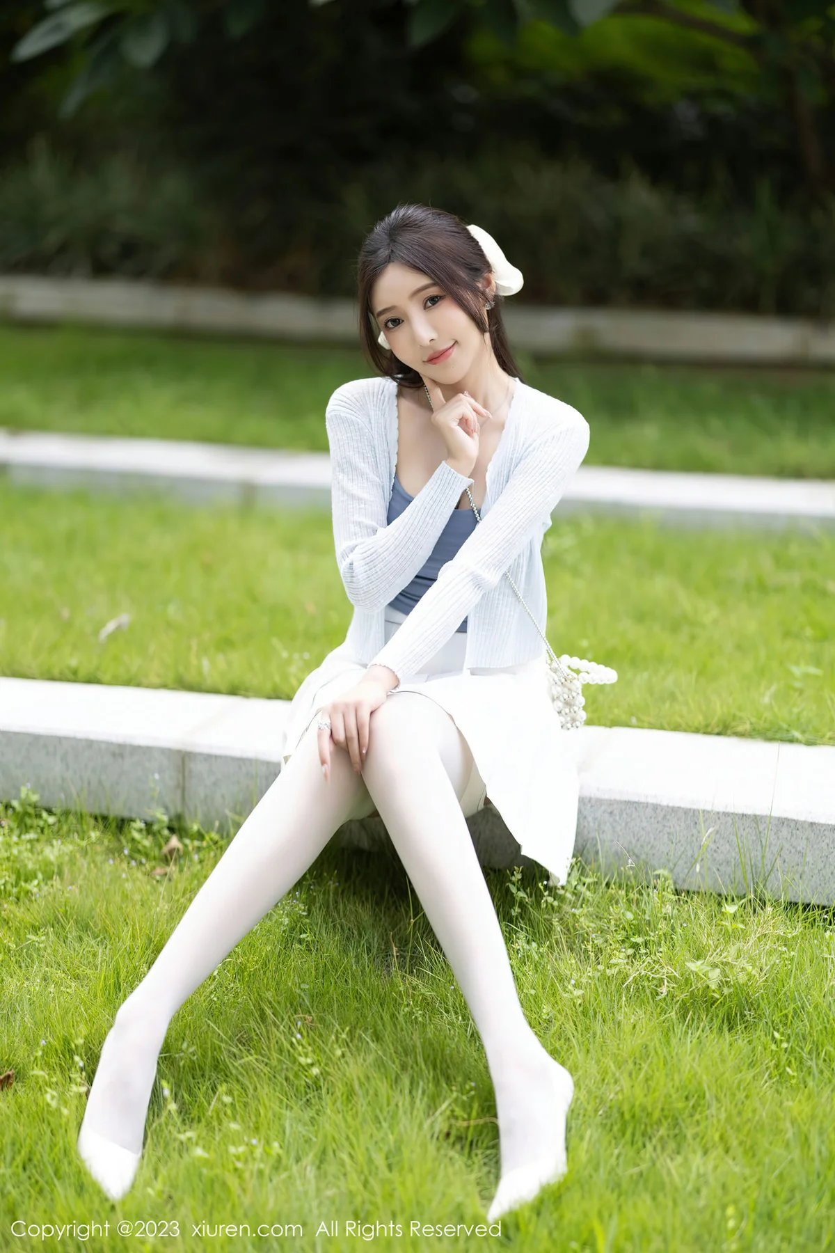 XiuRen 秀人 No.7515  王馨瑶yanni 诱人白色丝袜安吉旅拍11 - 5