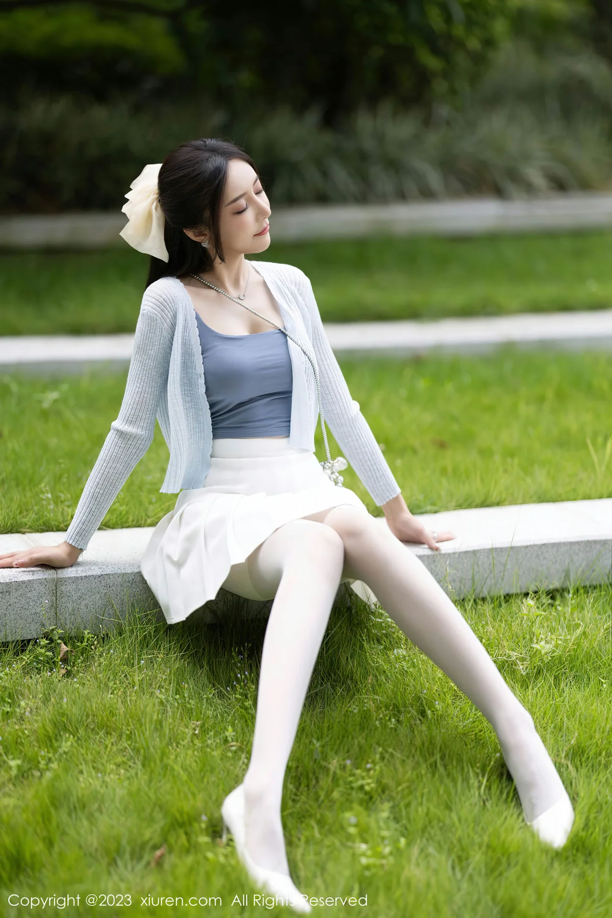 XiuRen 秀人 No.7515  王馨瑶yanni 诱人白色丝袜安吉旅拍11 - 6