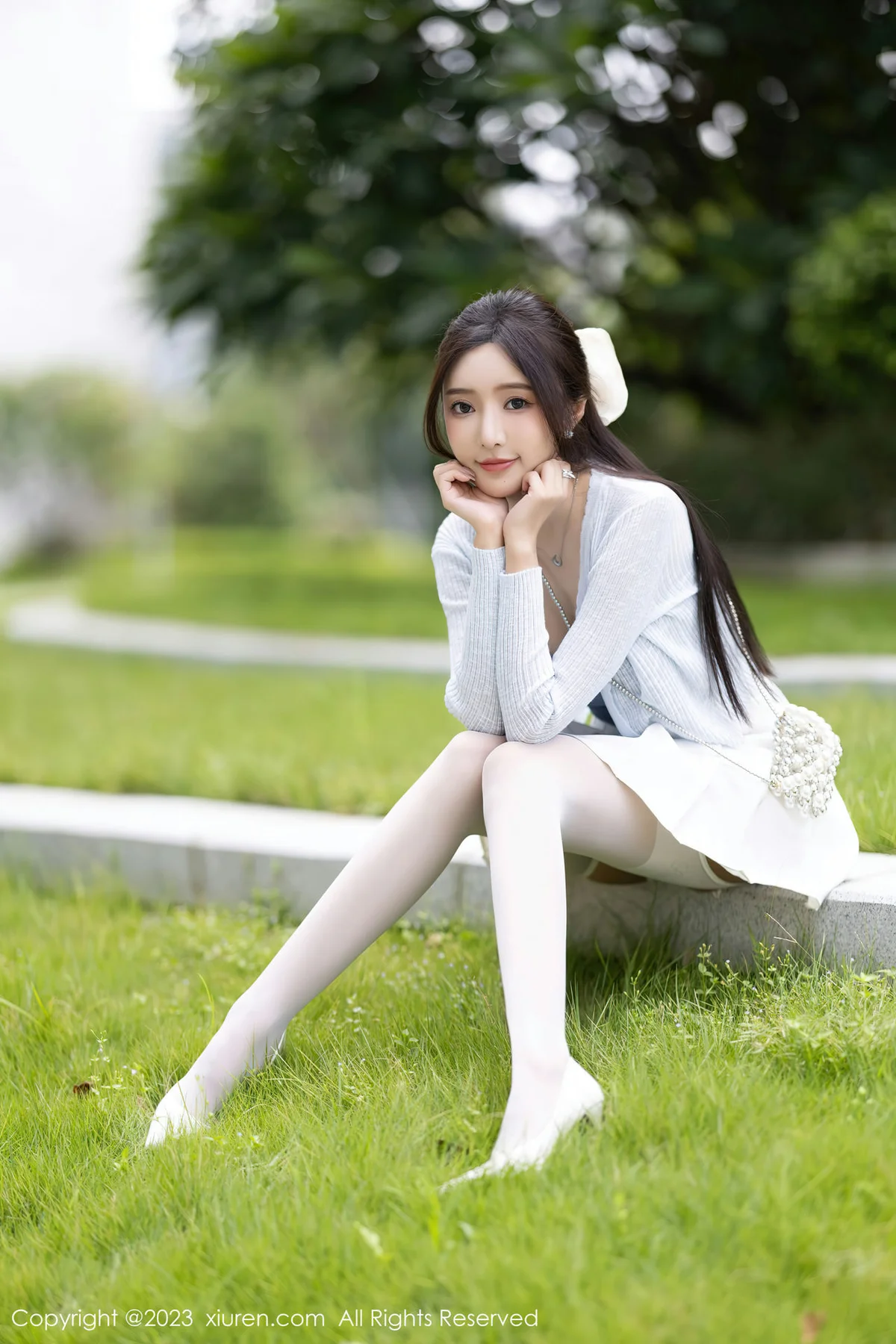 XiuRen 秀人 No.7515  王馨瑶yanni 诱人白色丝袜安吉旅拍11 - 7