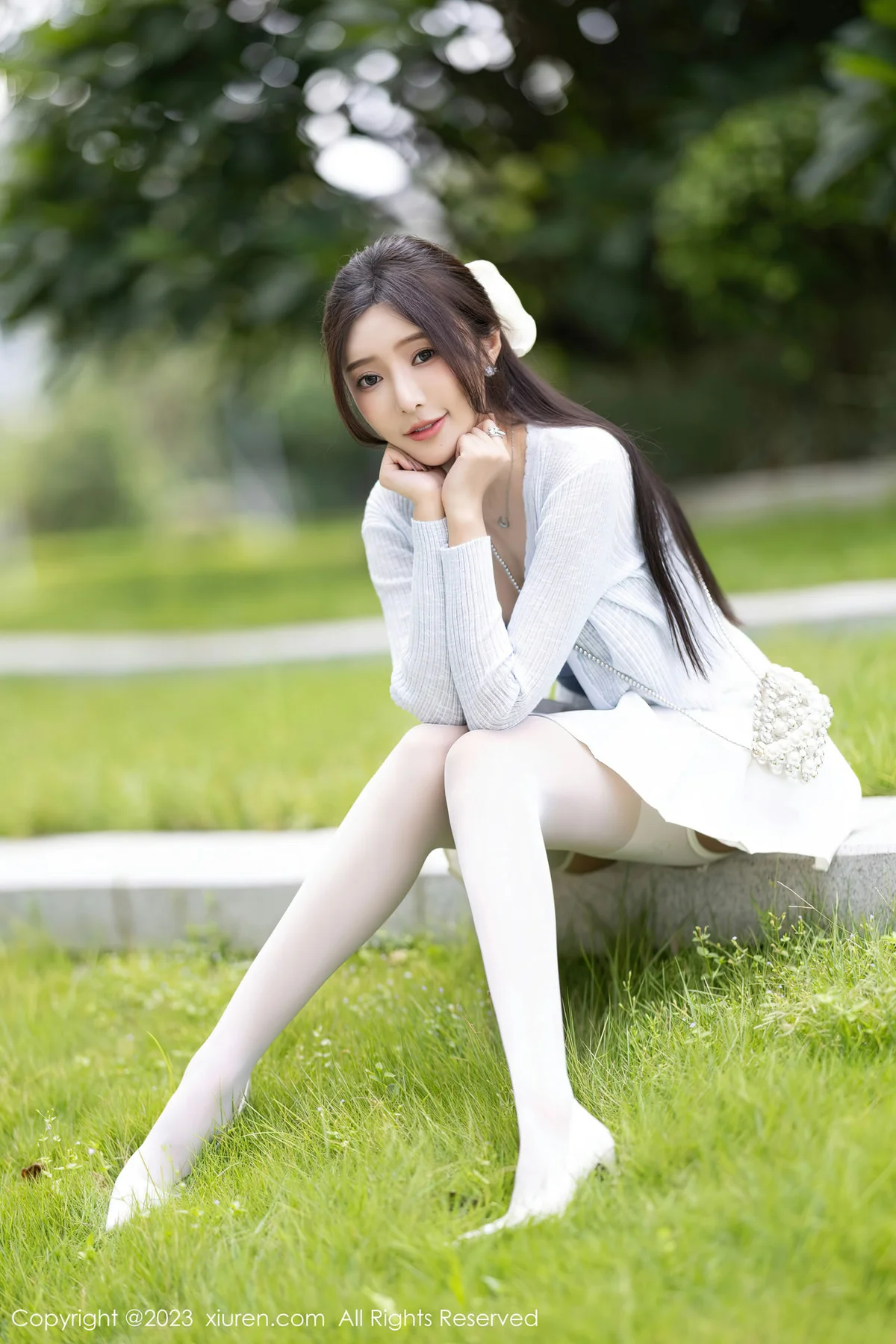XiuRen 秀人 No.7515  王馨瑶yanni 诱人白色丝袜安吉旅拍11 - 8