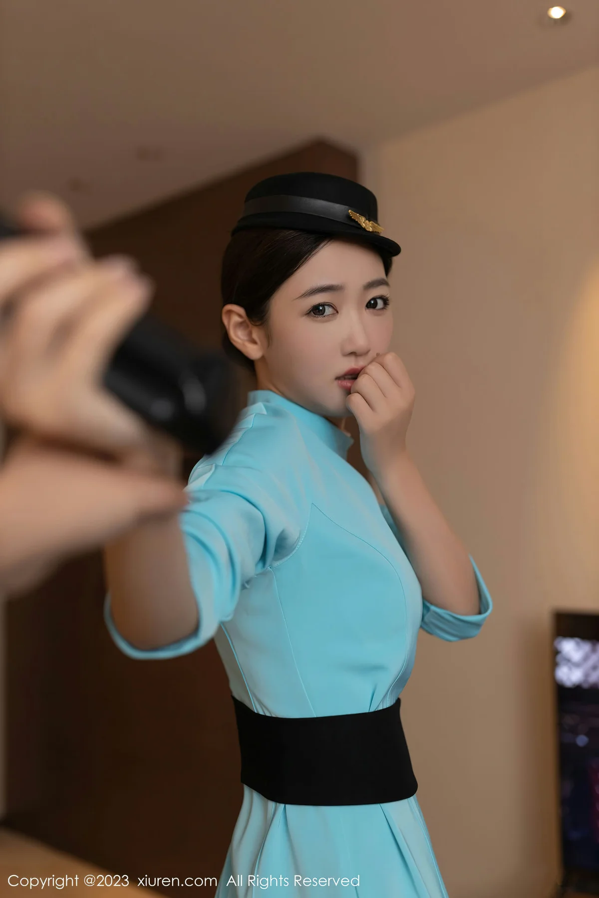 XiuRen 秀人 No.7516  唐安琪 蓝色空姐制服性感写真111 - 2