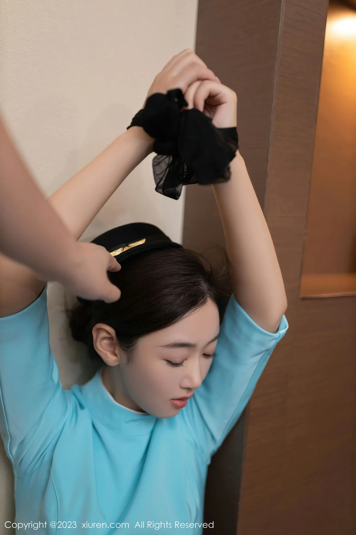 XiuRen 秀人 No.7516  唐安琪 蓝色空姐制服性感写真111 - 5