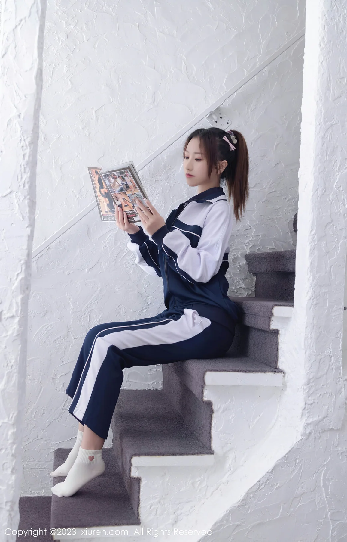 XiuRen 秀人 No.7528  杏子Yada 普蓝色学妹制服日本旅拍3 - 3