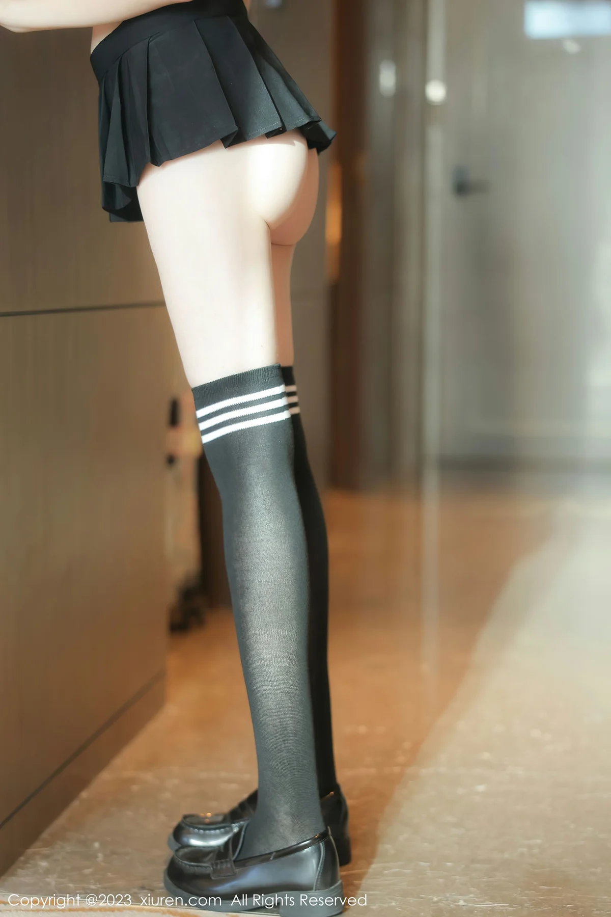 XiuRen 秀人 No.7534  林悠悠 黑色长筒袜性感写真3 - 9