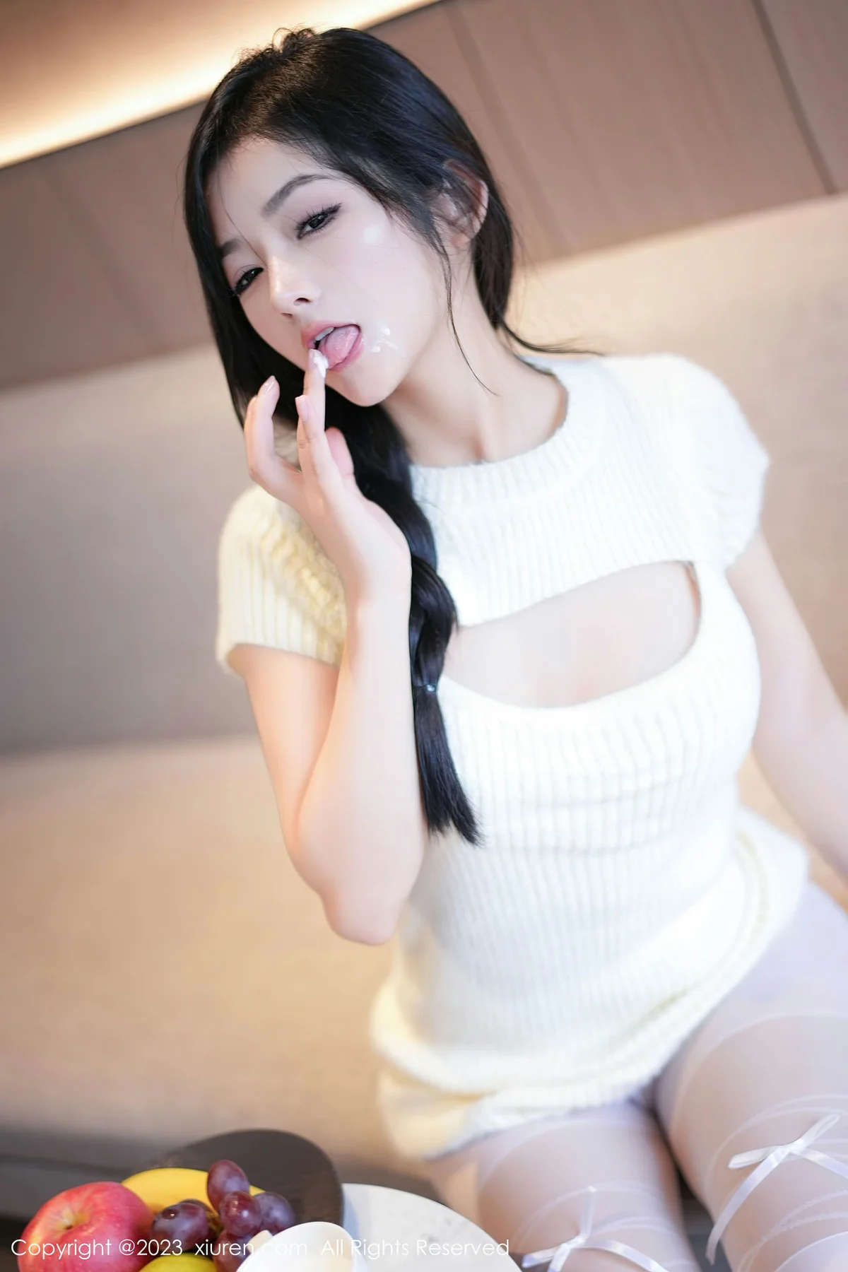 XiuRen 秀人 No.7541  谭小灵 诱人白色丝袜性感写真1 - 9