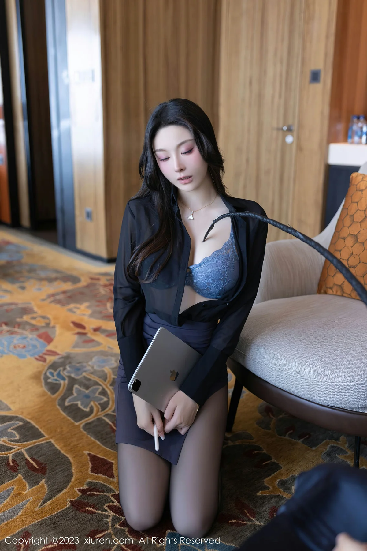 XiuRen 秀人 No.7542  小逗逗 黑色OL性感写真22 - 7