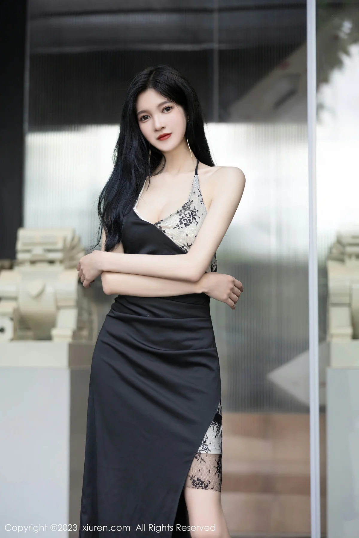 XiuRen 秀人 No.7556  程程程- 黑色情趣内衣安吉旅拍2 - 7