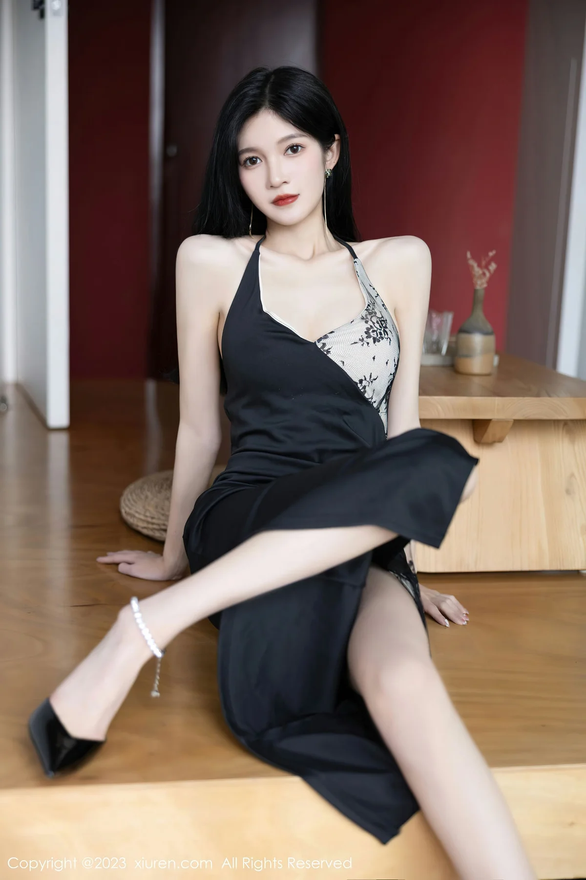 XiuRen 秀人 No.7556  程程程- 黑色情趣内衣安吉旅拍2 - 9
