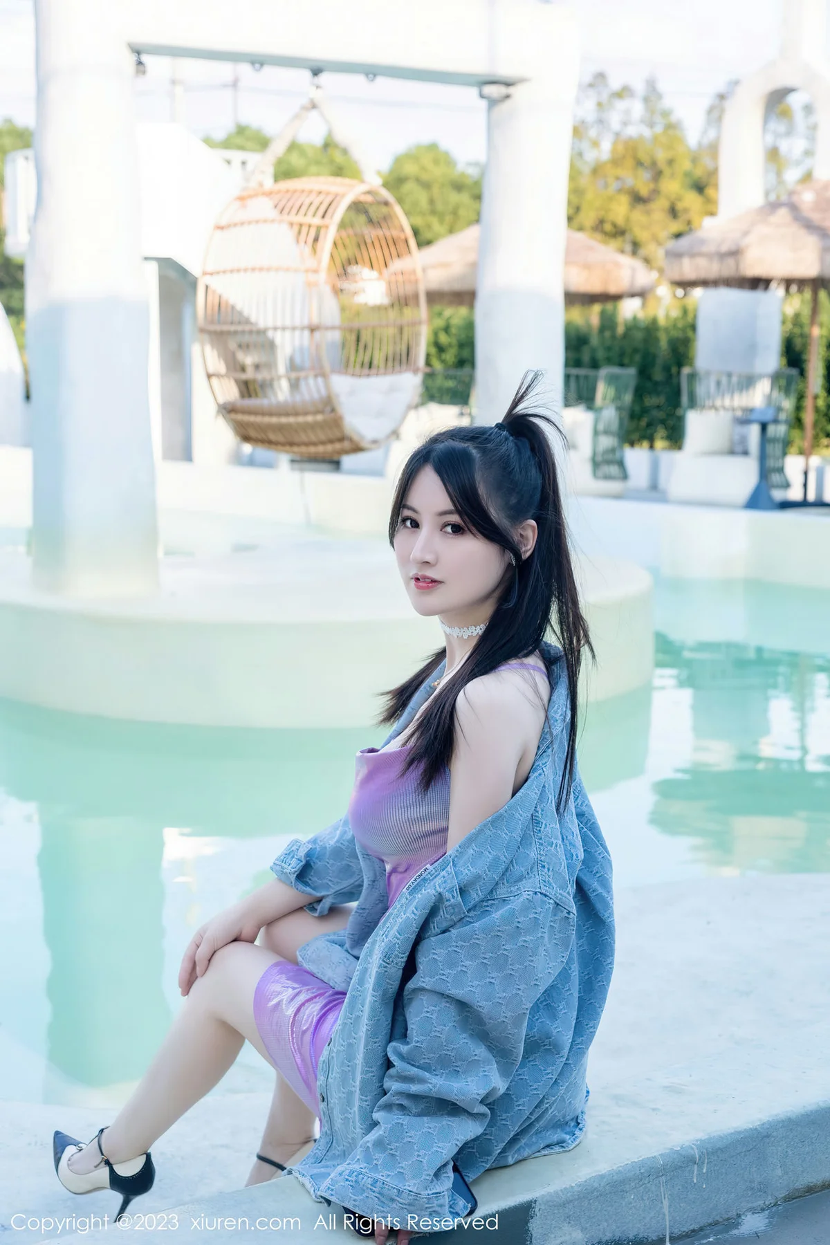 XiuRen 秀人 No.7565 诗诗kiki 灰色死库水性感写真1 - 7