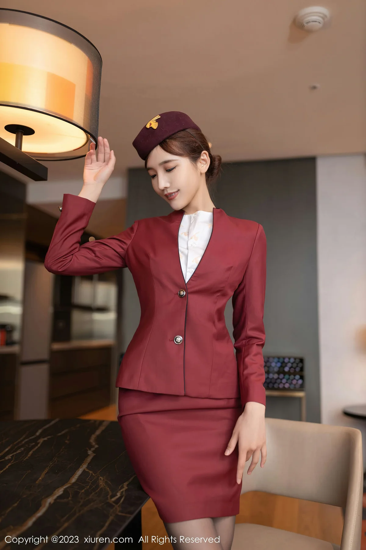 XiuRen 秀人 No.7569 陆萱萱 空姐制服济州岛旅拍111 - 5