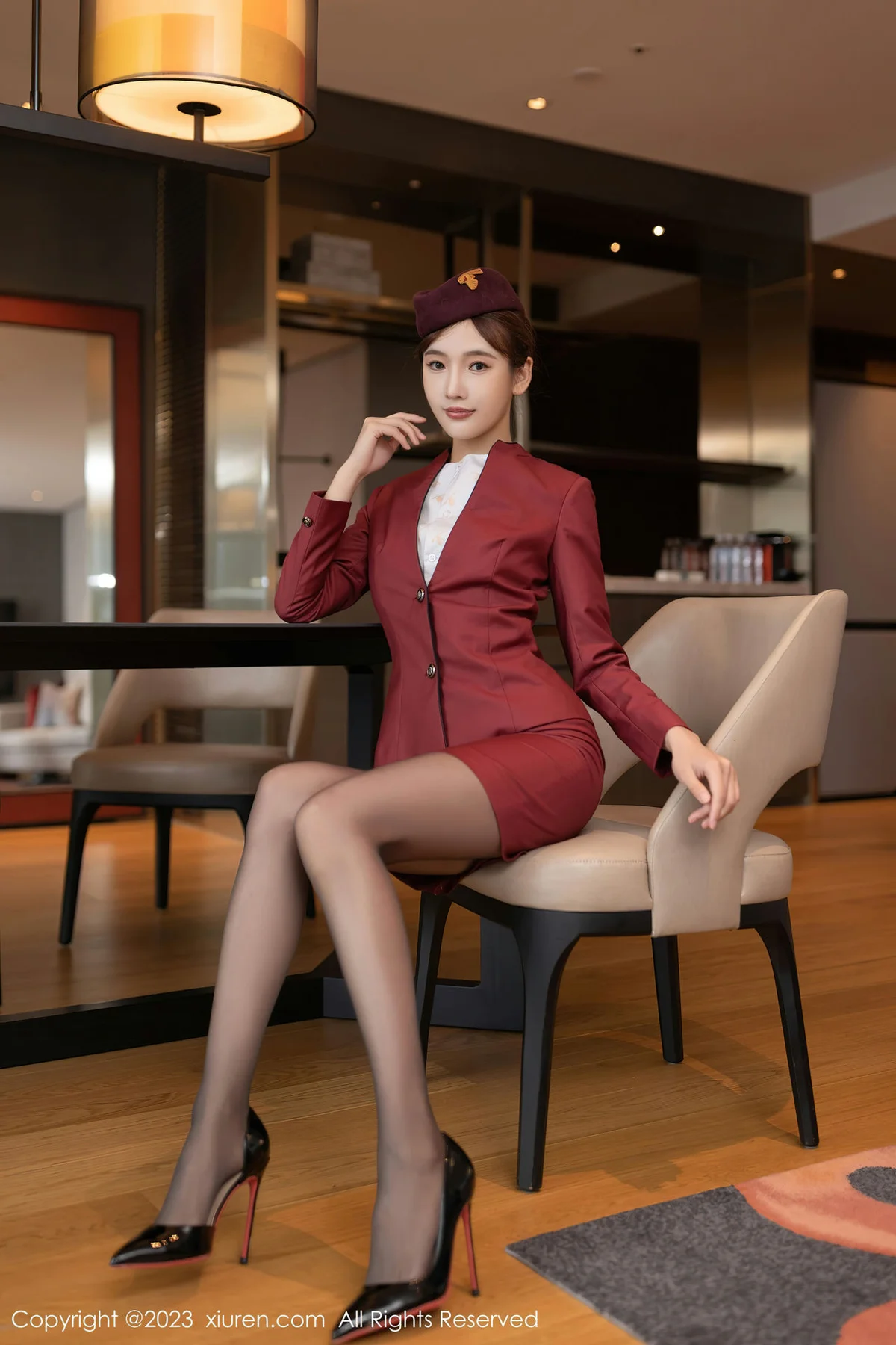 XiuRen 秀人 No.7569 陆萱萱 空姐制服济州岛旅拍111 - 8