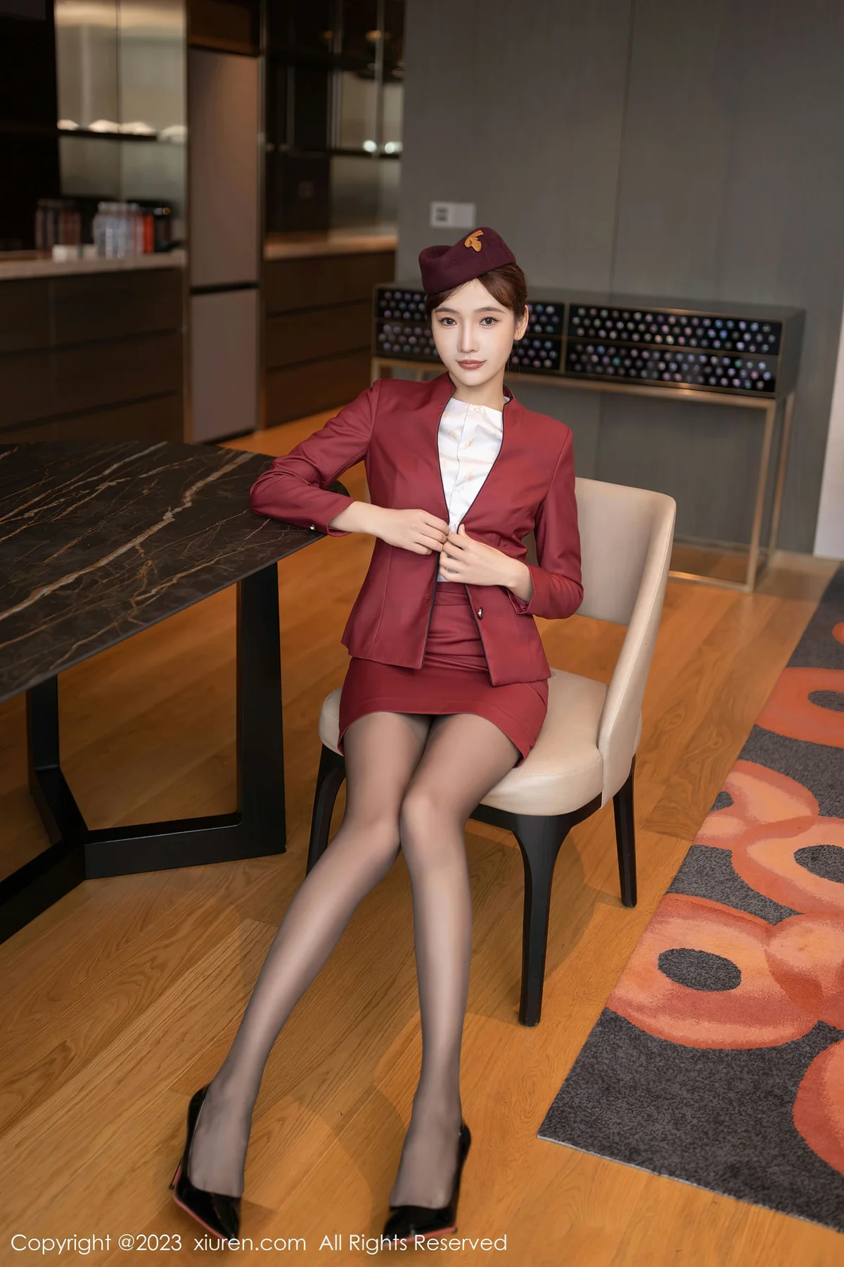 XiuRen 秀人 No.7569 陆萱萱 空姐制服济州岛旅拍111 - 9