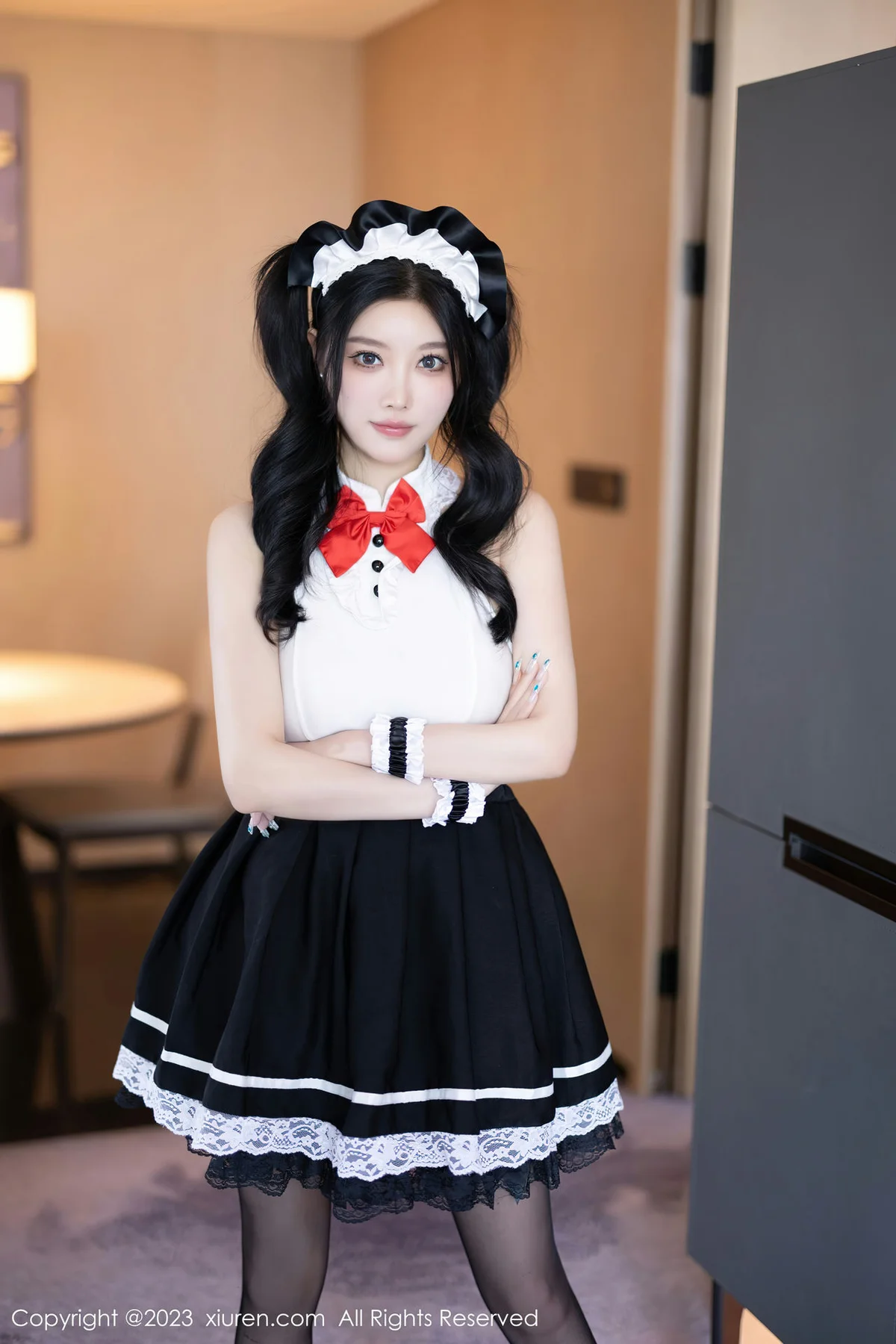 XiuRen 秀人 No.7590  杨晨晨Yome 白色蕾丝内衣性感写真2 - 1